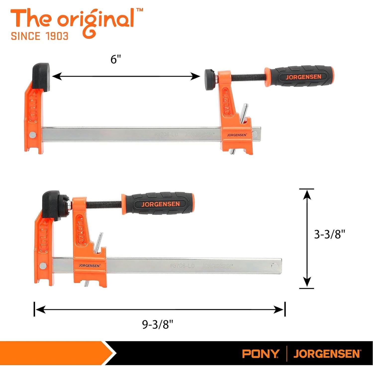 Juego de 4 Abrazaderas de Barra Jorgensen 15.24 cm Carga 136 kg
