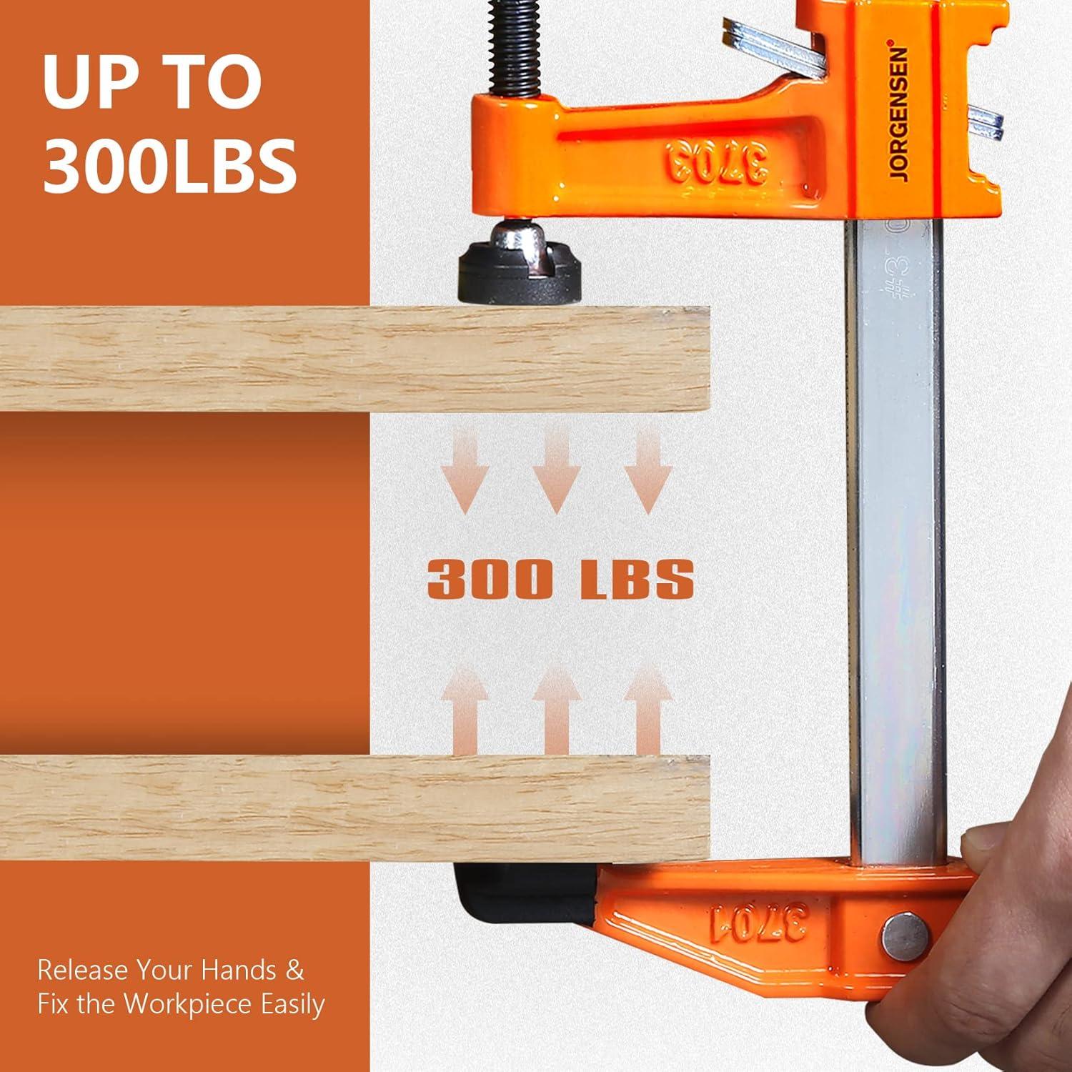 Juego de 4 Abrazaderas de Barra Jorgensen 15.24 cm Carga 136 kg