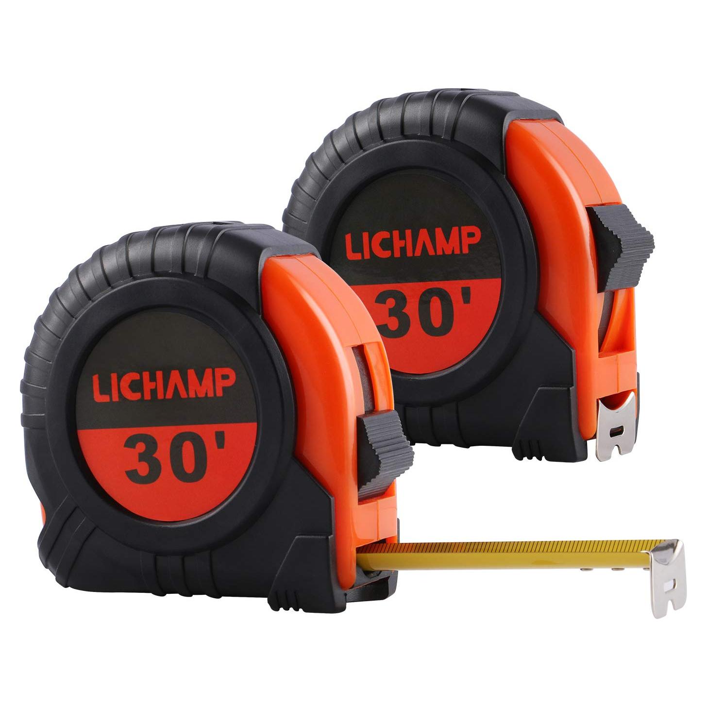 Cinta Métrica LICHAMP 9m Ancho 2.5cm Paquete de 2