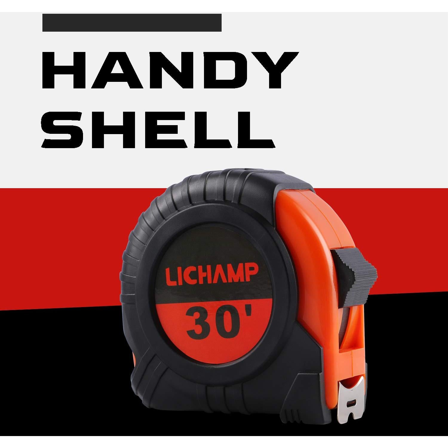 Cinta Métrica LICHAMP 9m Ancho 2.5cm Paquete de 2