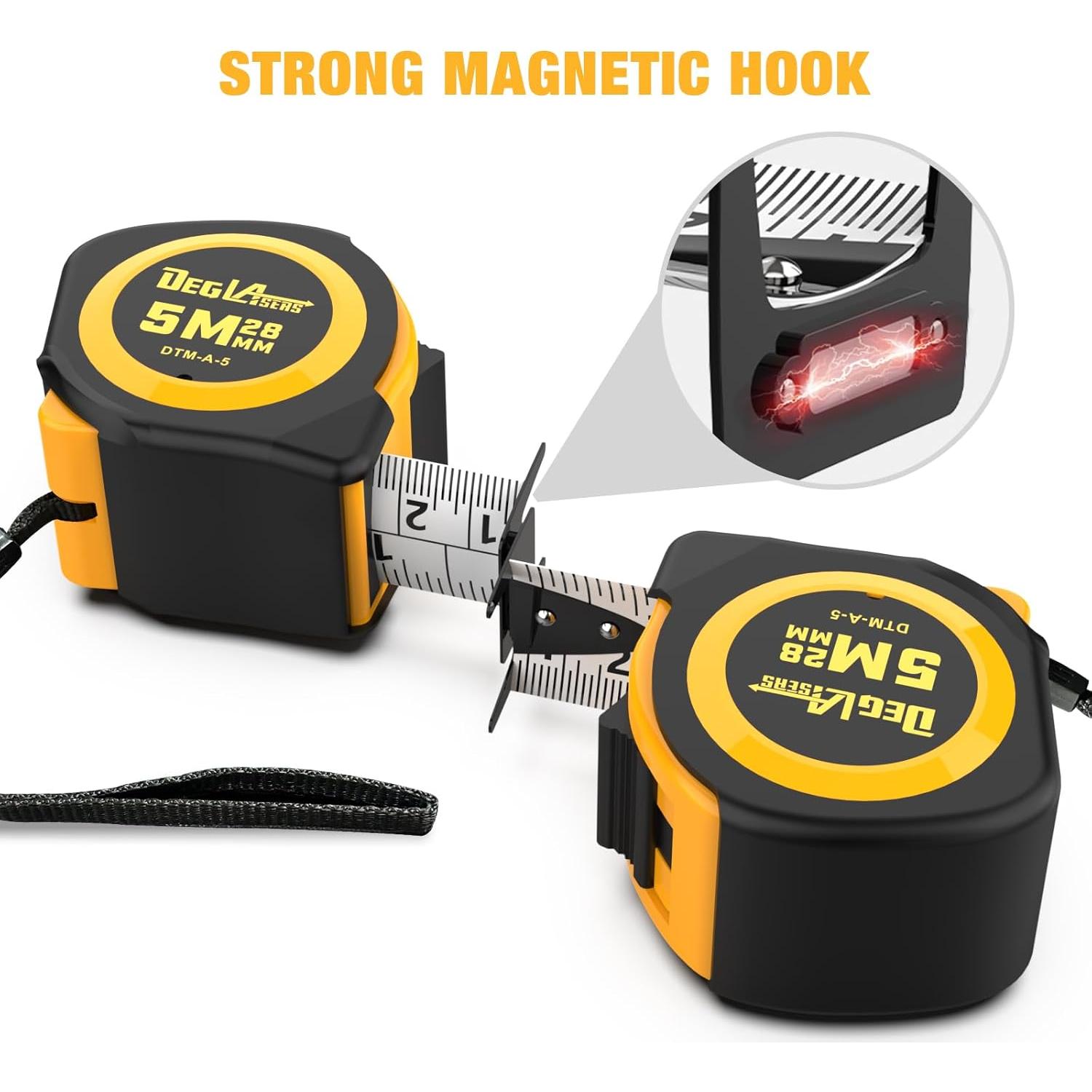 Cinta Métrica Magnética 4.88m DEGLASERS DTM-A-5 Precisa