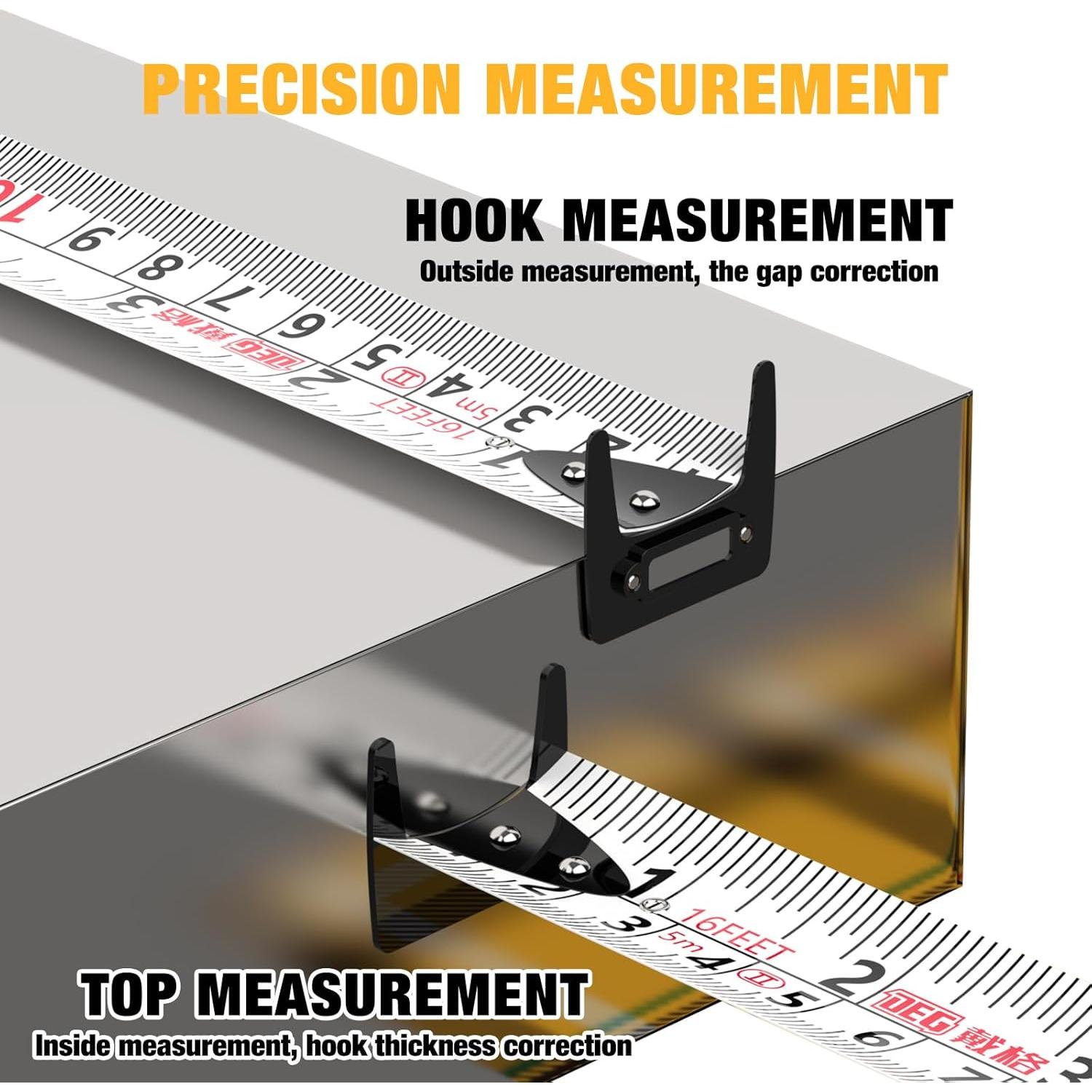 Cinta Métrica Magnética 4.88m DEGLASERS DTM-A-5 Precisa