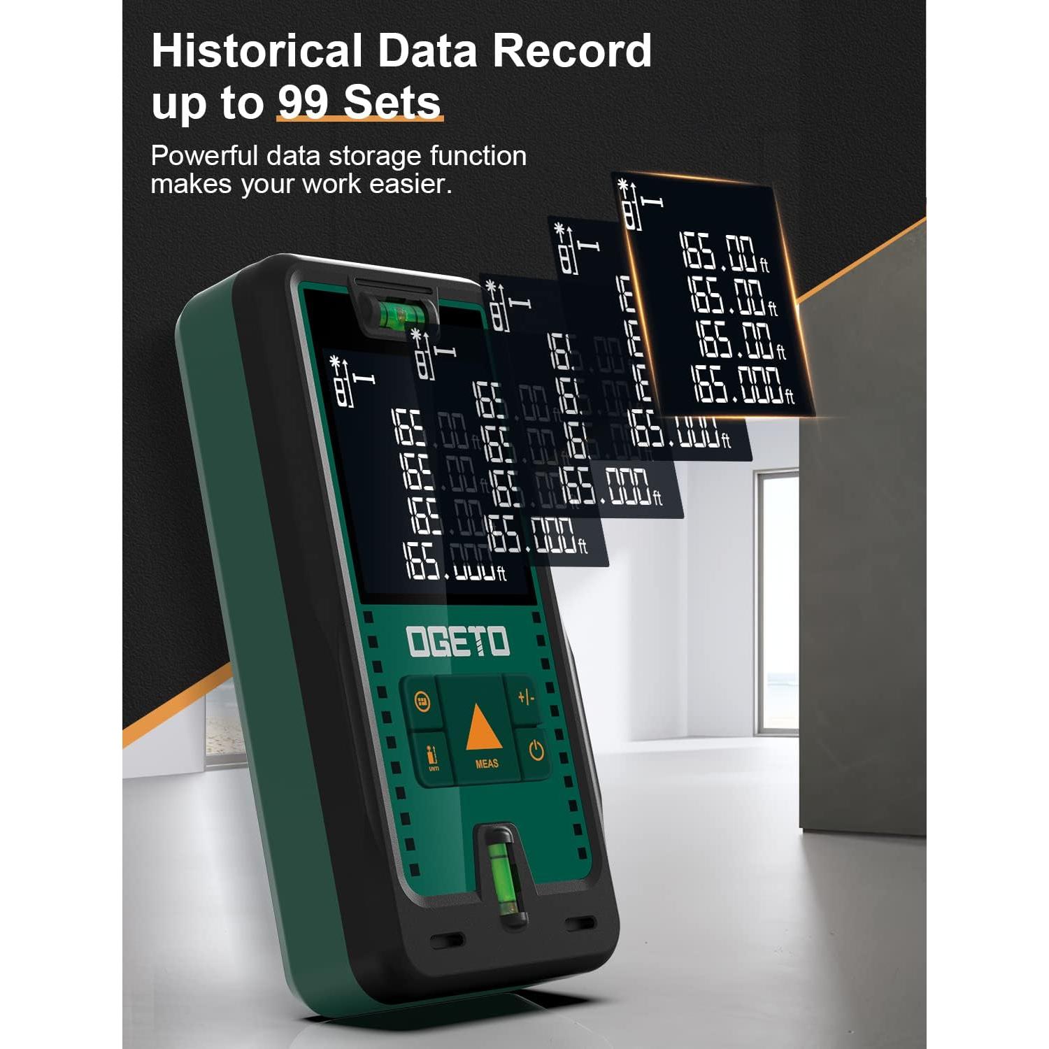 Medidor Láser Ogeto 50.29m Digital con Pantalla Retroiluminada