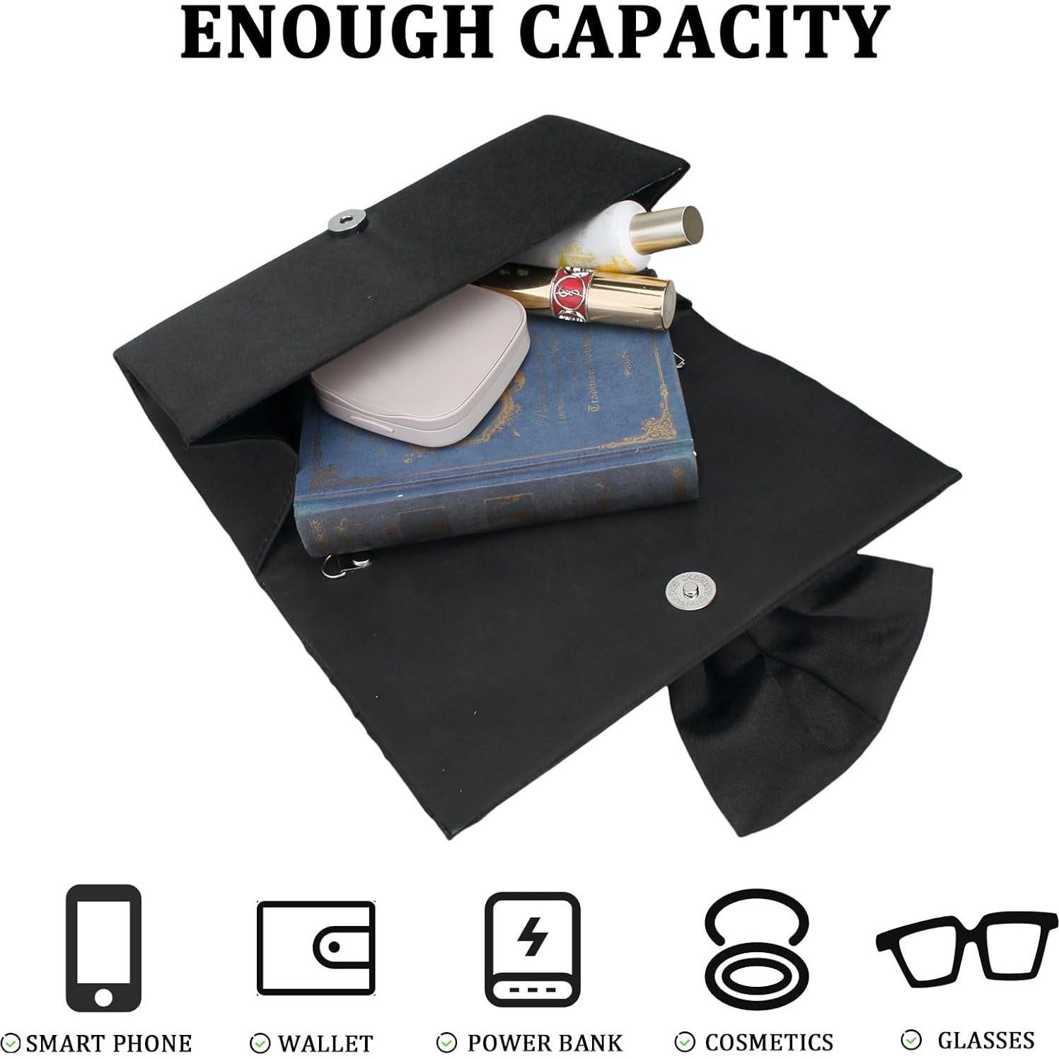 Bolso de Mano con Lazo YYW para Mujeres - Satén Vintage 24x5x12.5cm