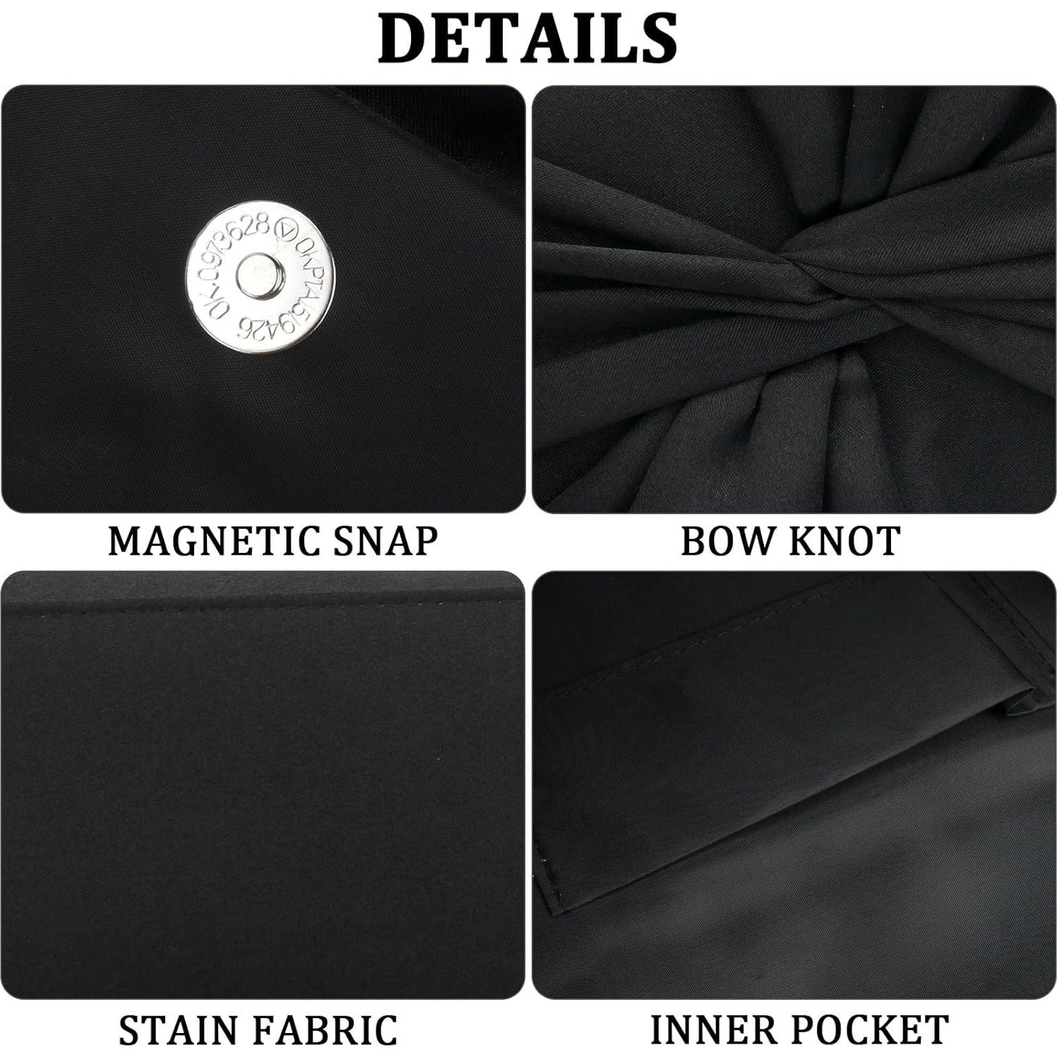 Bolso de Mano con Lazo YYW para Mujeres - Satén Vintage 24x5x12.5cm