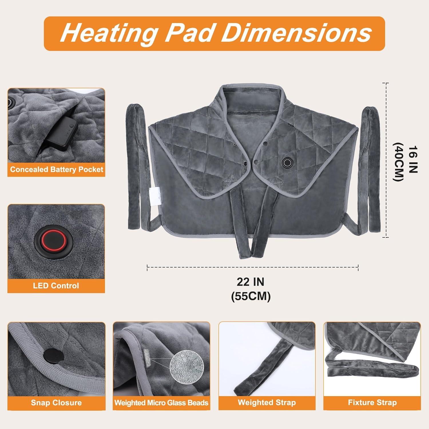 Almohadilla Térmica Inalámbrica Vofuoti para Cuello 40x56cm