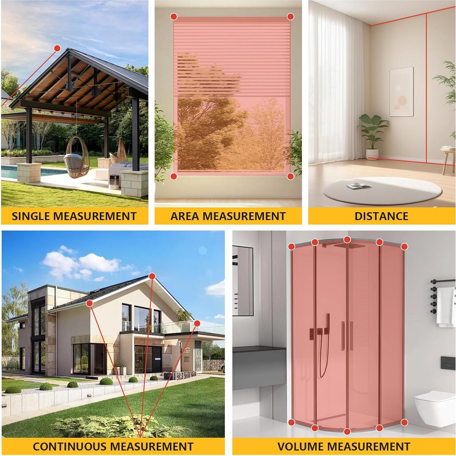 Medidor Láser LAISAI LS203-40P 39.62m Pantalla LCD Retroiluminada