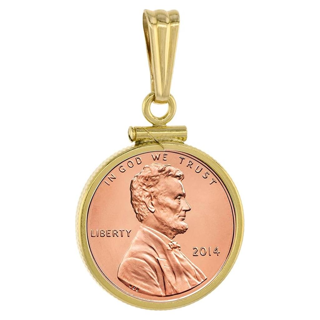 Bezel de Moneda de Plata Esterlina 925 y Oro Relleno 14k 19mm