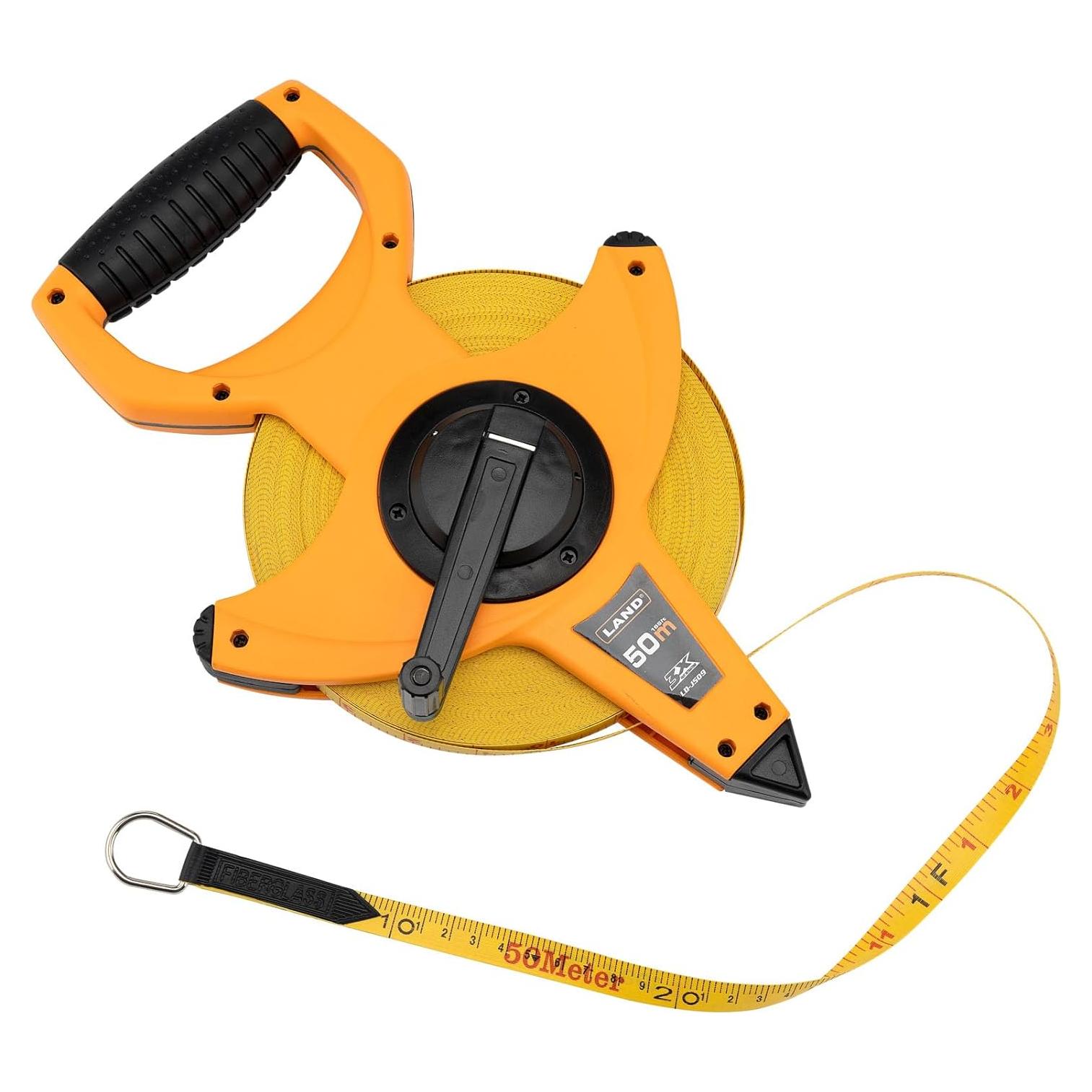 Cinta Métrica de Fibra de Vidrio LAND 50m Doble Escala