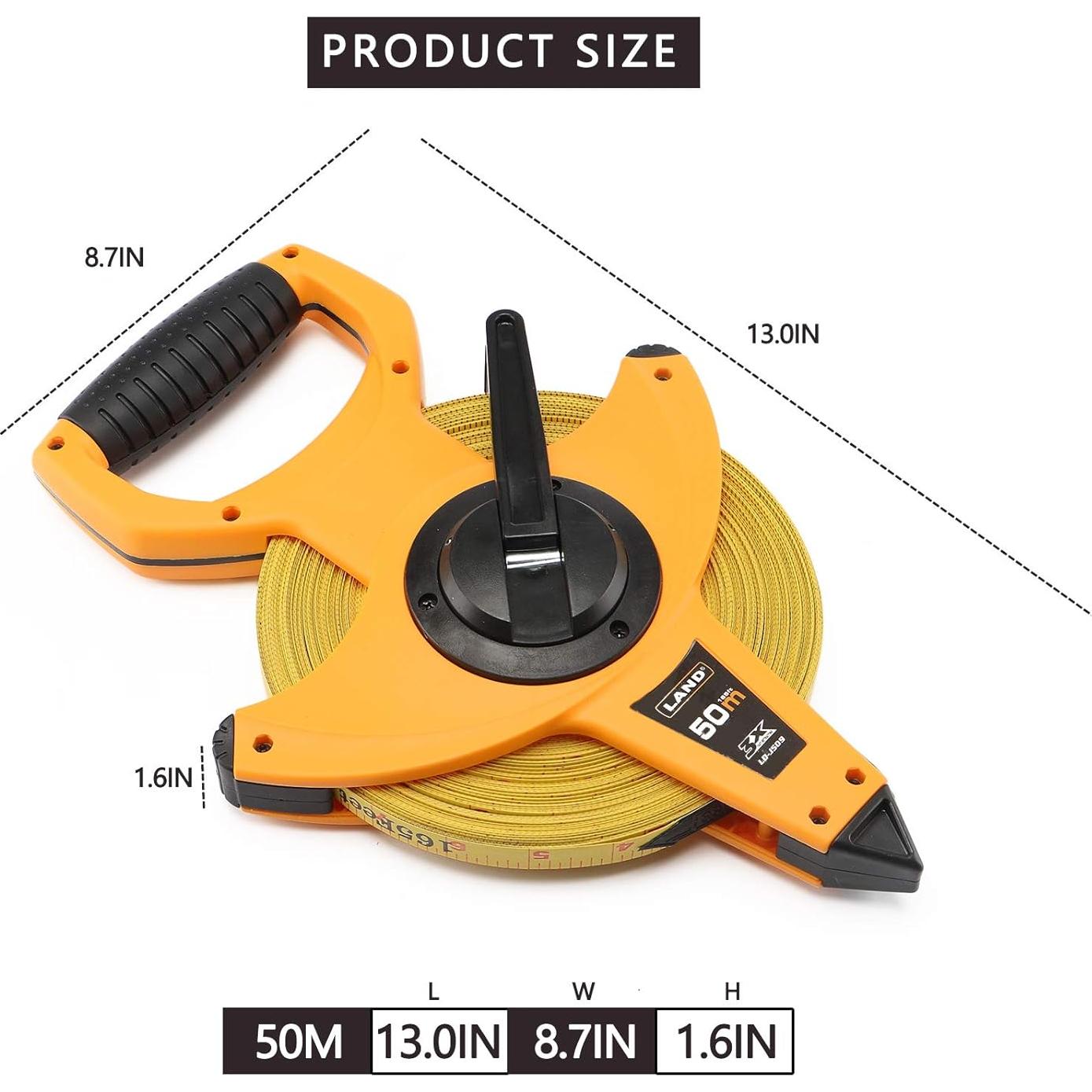 Cinta Métrica de Fibra de Vidrio LAND 50m Doble Escala