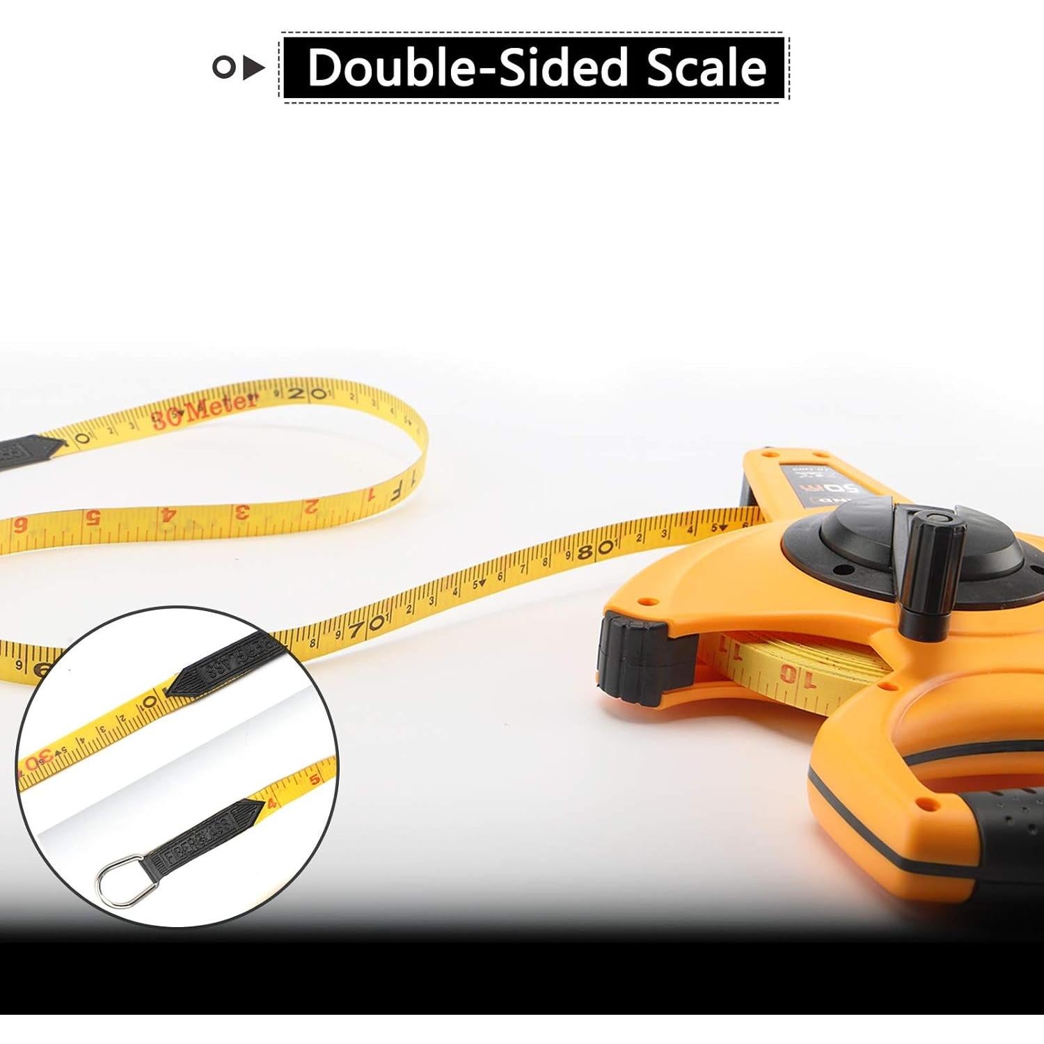 Cinta Métrica de Fibra de Vidrio LAND 50m Doble Escala