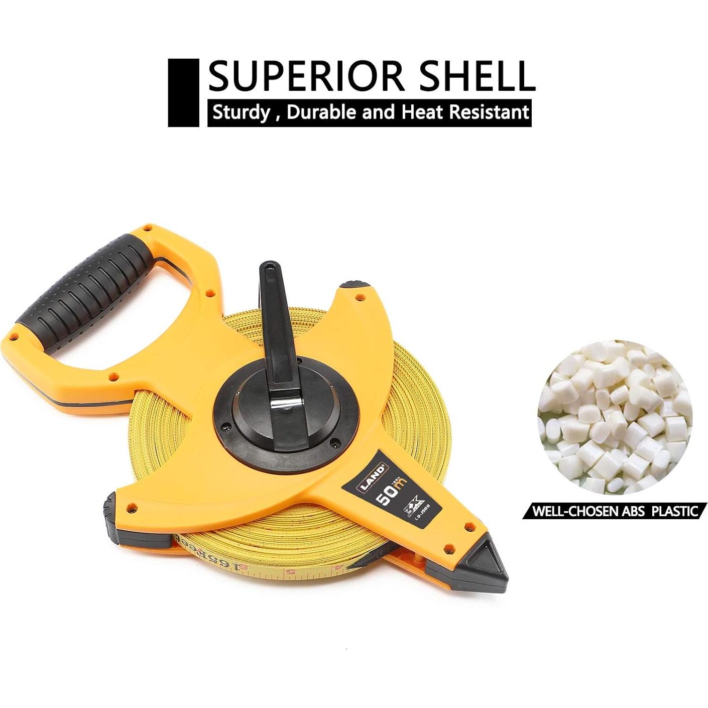 Cinta Métrica de Fibra de Vidrio LAND 50m Doble Escala