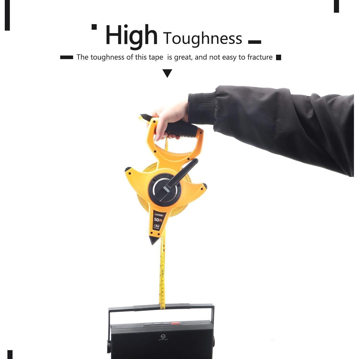 Cinta Métrica de Fibra de Vidrio LAND 50m Doble Escala