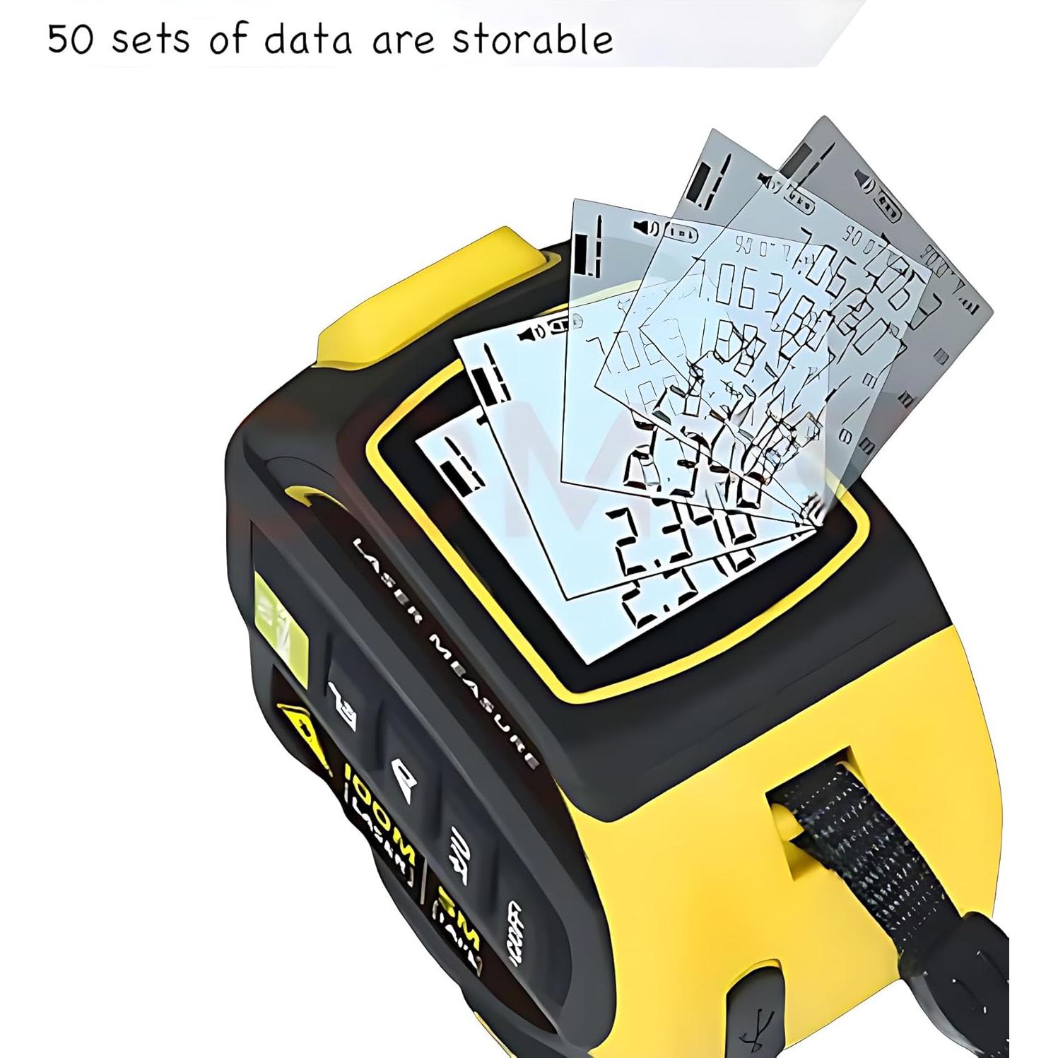 Cinta Métrica Láser 4-en-1 Genérico 100m Recargable