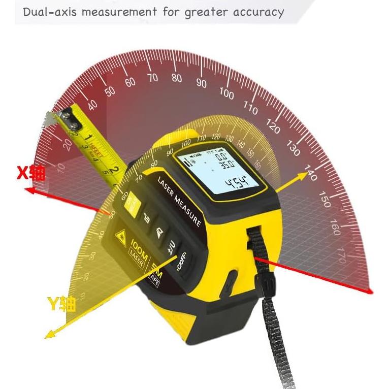 Cinta Métrica Láser 4-en-1 Genérico 100m Recargable