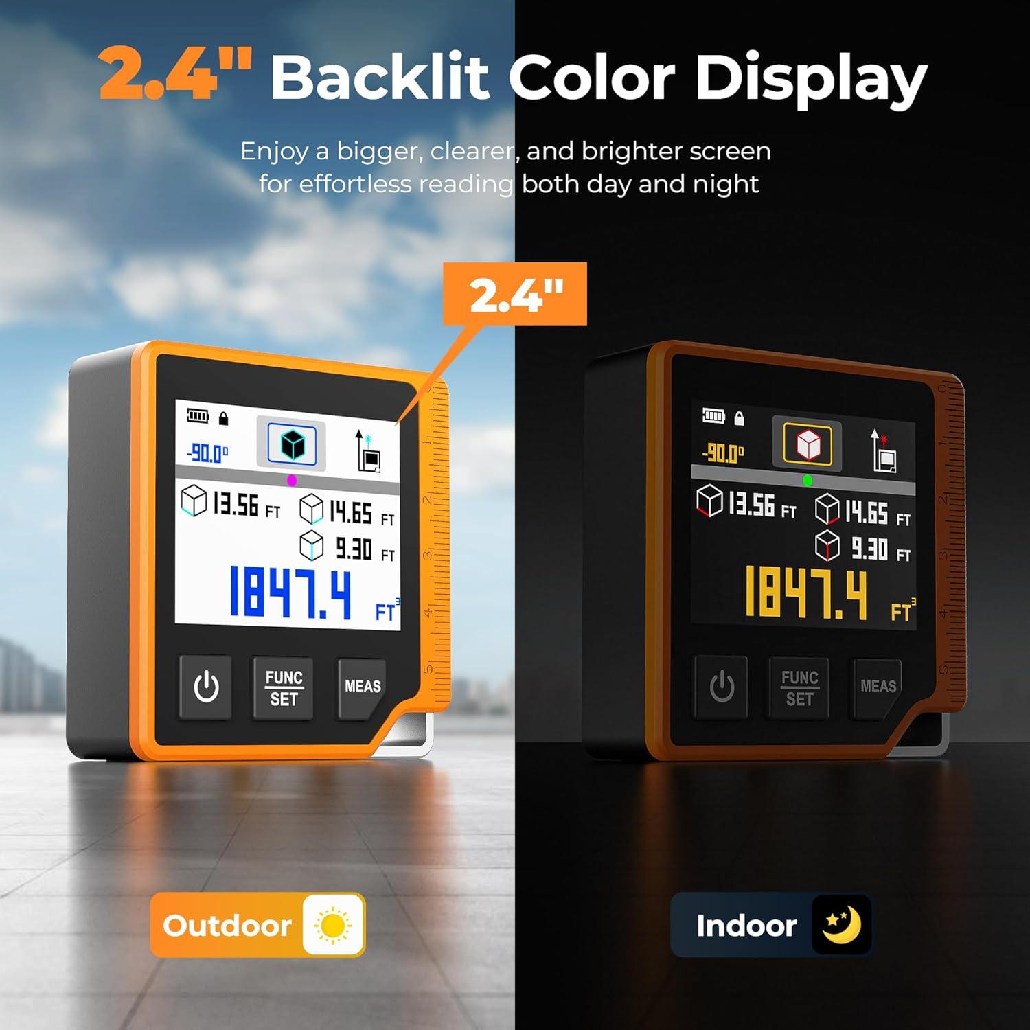 Medidor Láser CIGMAN CD-80 80m con Buscador de Ángulo