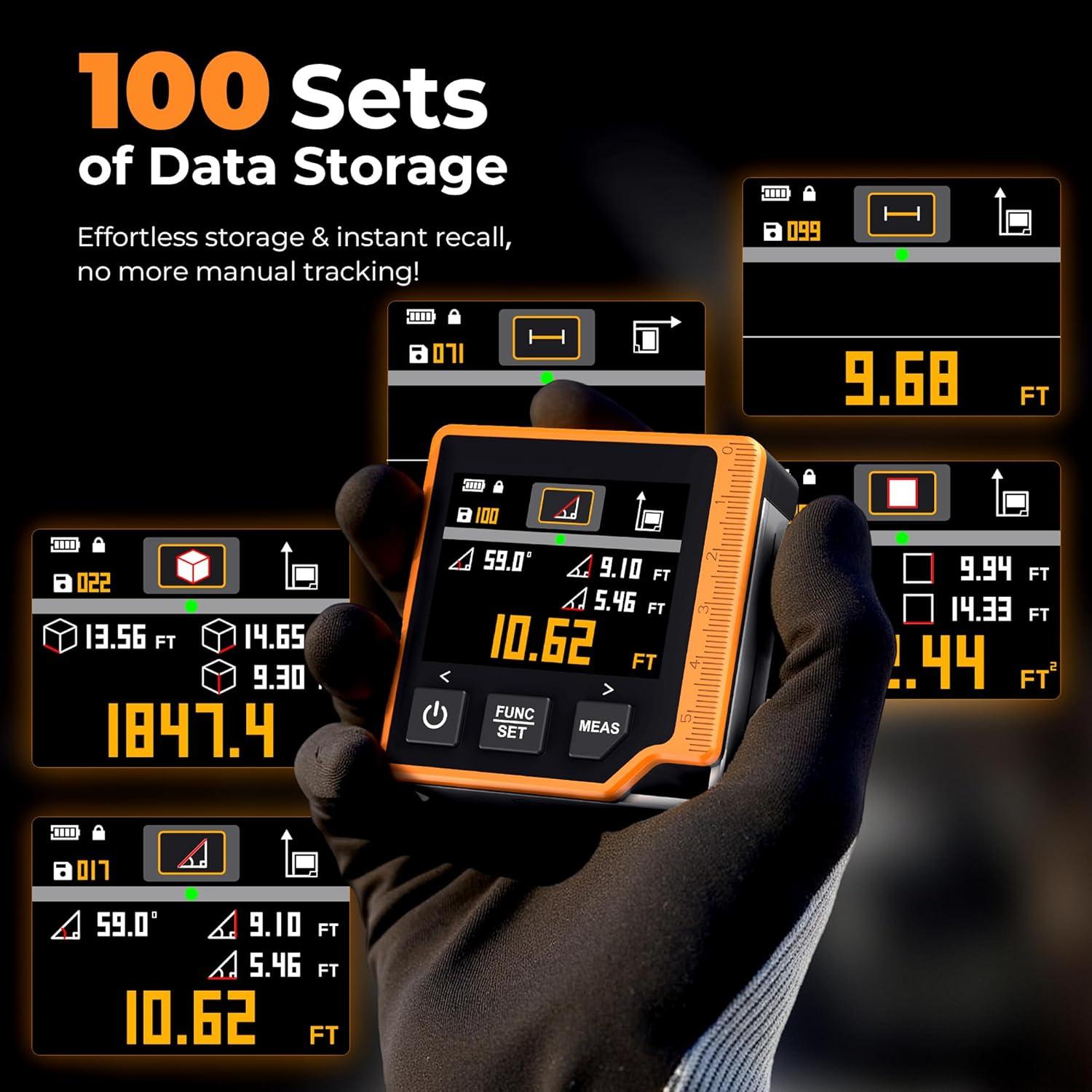 Medidor Láser CIGMAN CD-80 80m con Buscador de Ángulo