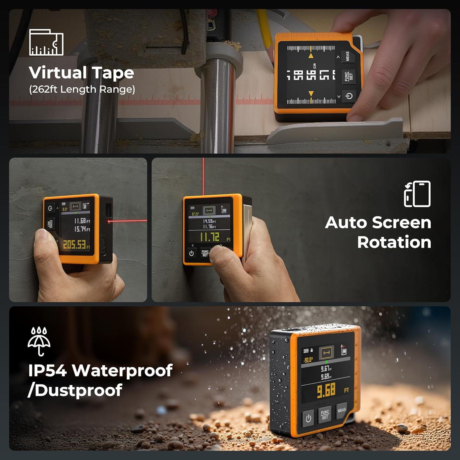 Medidor Láser CIGMAN CD-80 80m con Buscador de Ángulo