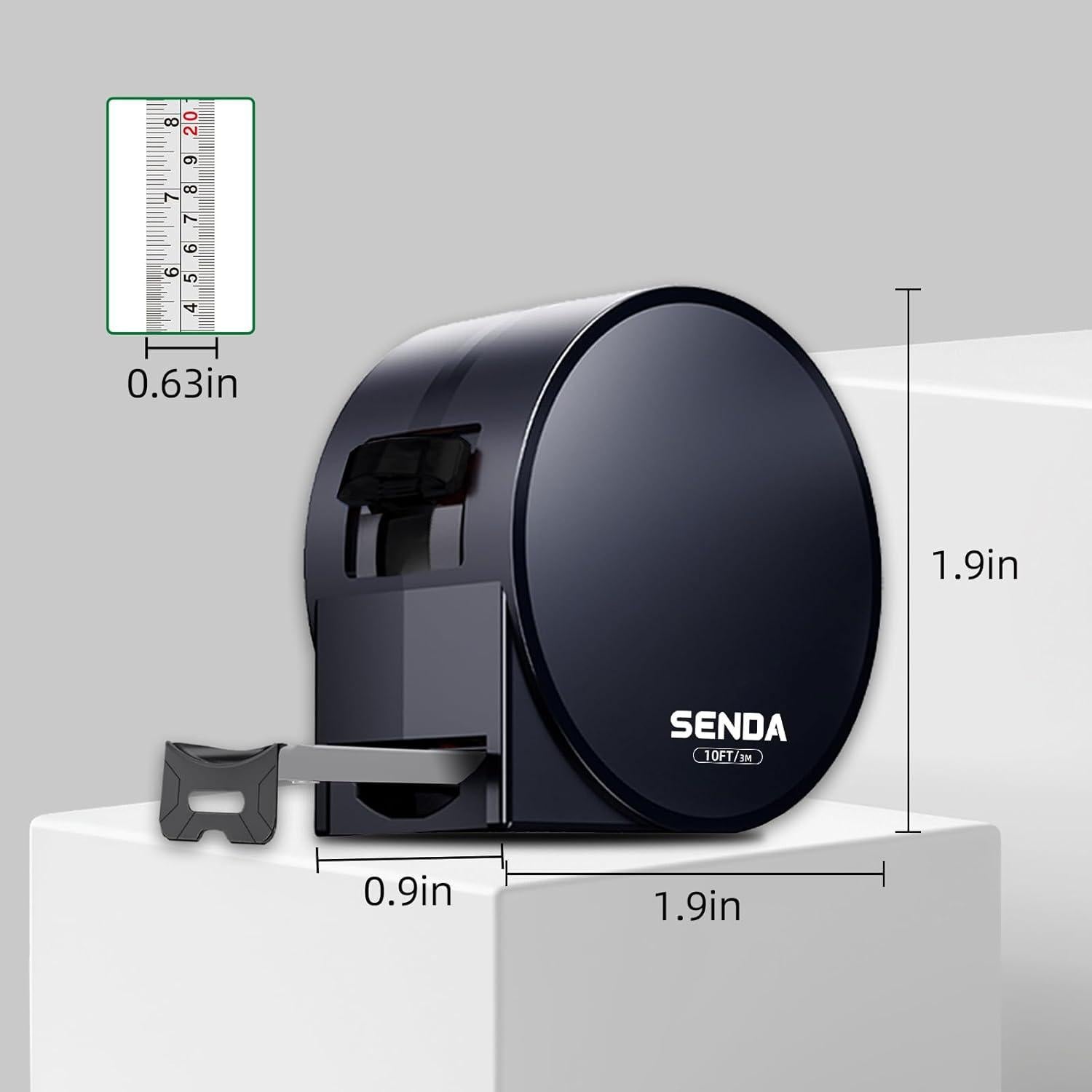 Cinta Métrica Compacta SENDATOOLS 3m D12 Precisión