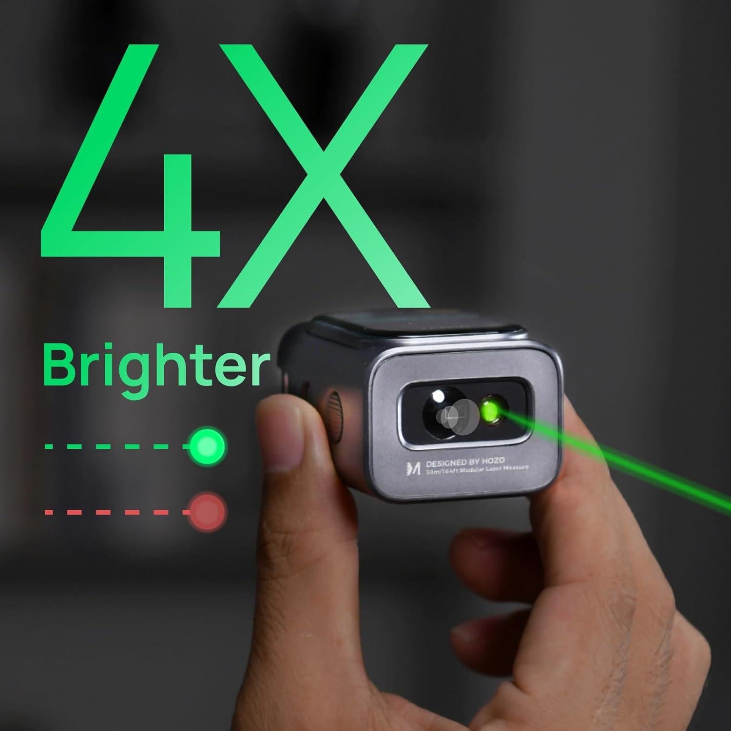 Medidor Láser HOZO M-Cube 50m Verde Alta Precisión