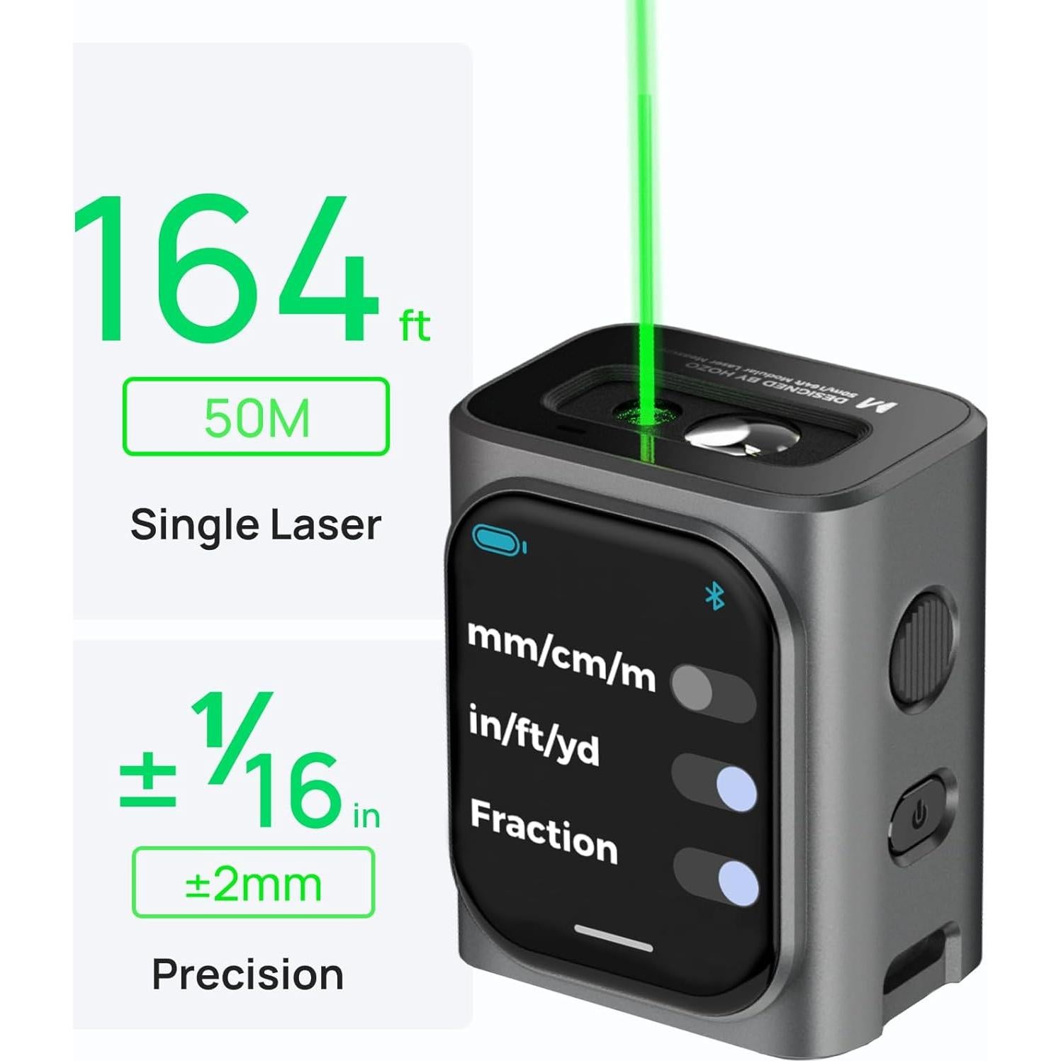 Medidor Láser HOZO M-Cube 50m Verde Alta Precisión
