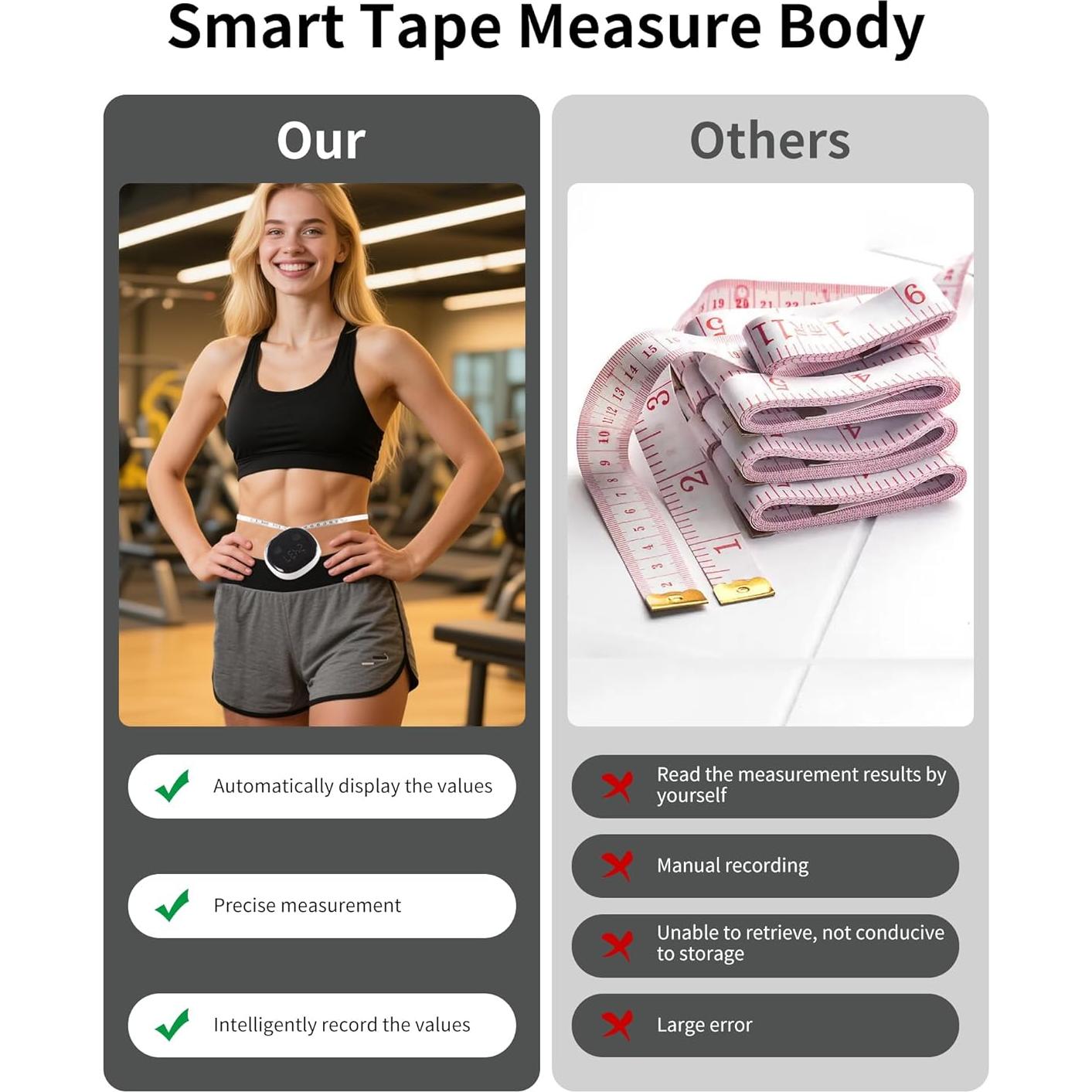 Cinta Métrica Corporal Inteligente Gdncbm Bluetooth 150cm