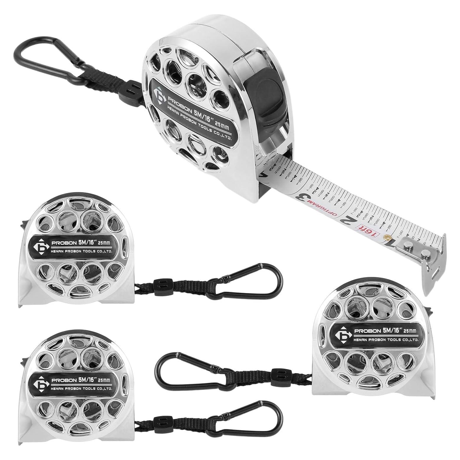 Paquete de 3 Cintas Métricas Retráctiles 5m TMWEFUSC