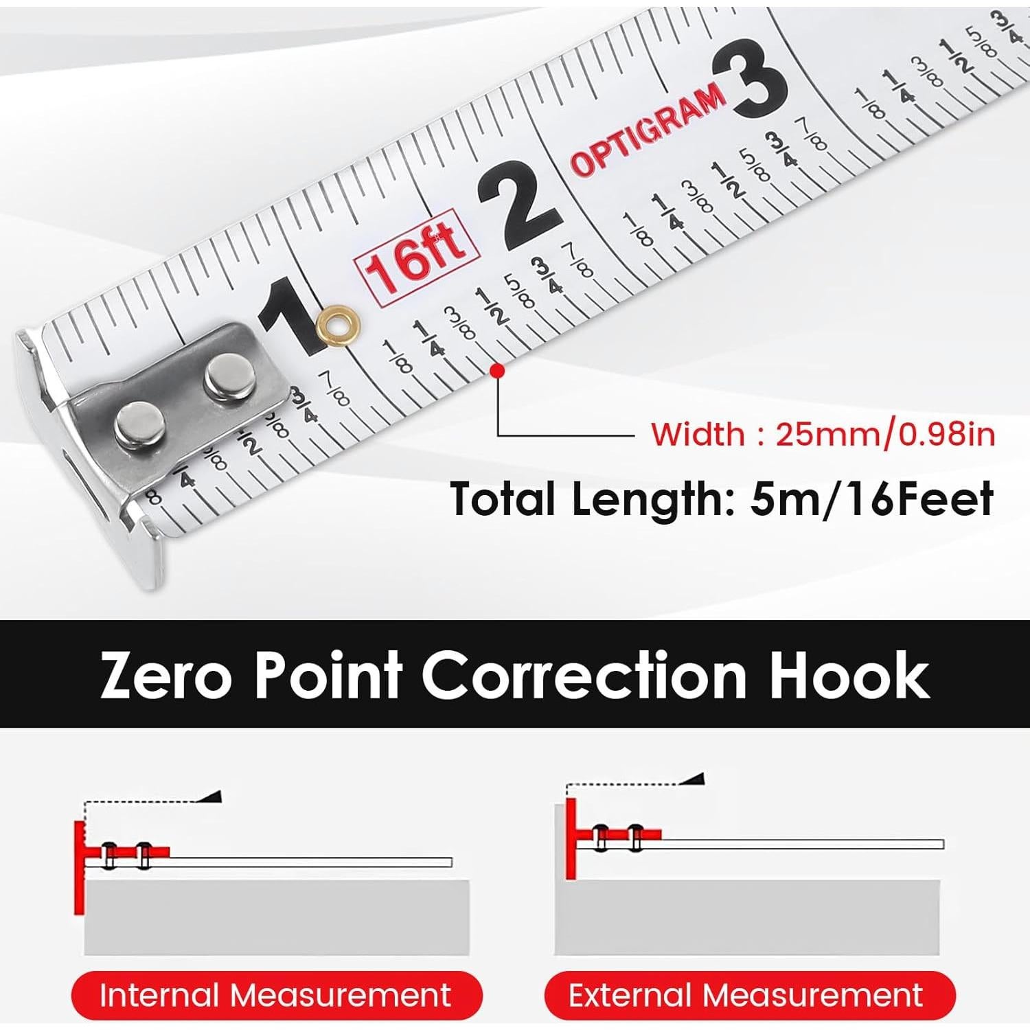 Paquete de 3 Cintas Métricas Retráctiles 5m TMWEFUSC
