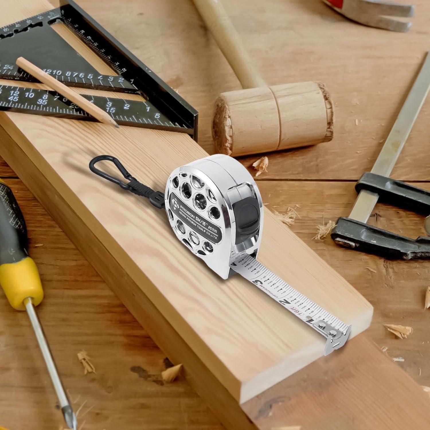 Paquete de 3 Cintas Métricas Retráctiles 5m TMWEFUSC