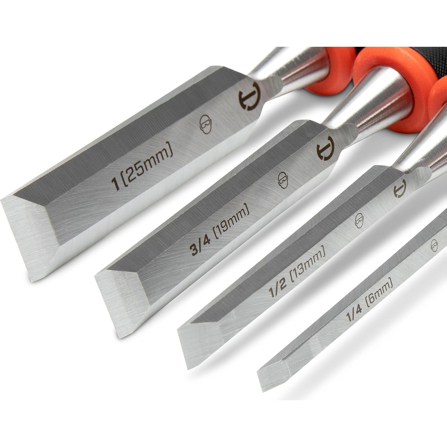 Cincel de Madera Crescent 4 Piezas 0.64 a 2.54 cm