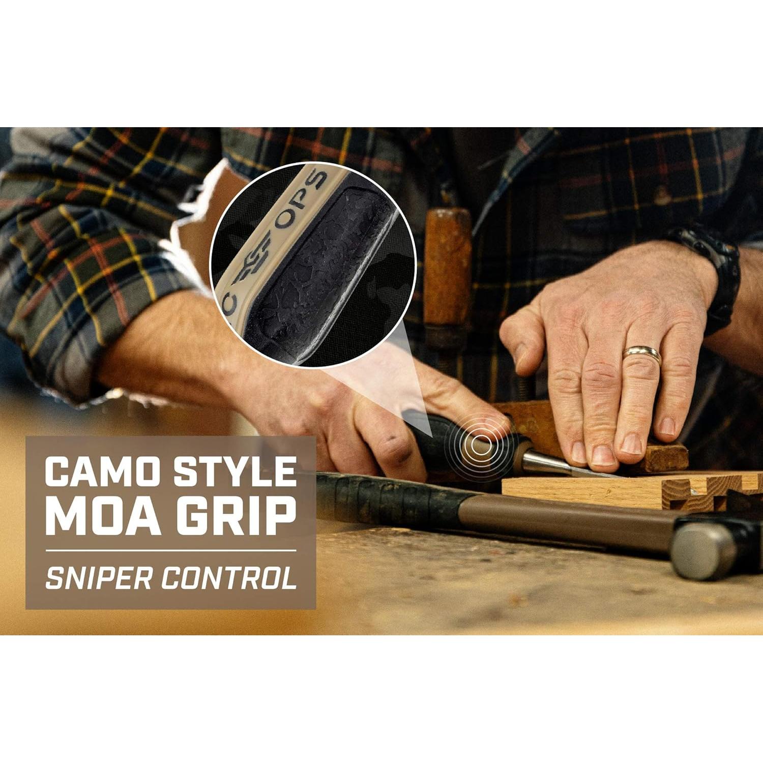 Juego de Cinceles de Madera Spec Ops - 4 Piezas Acero Alto Carbono