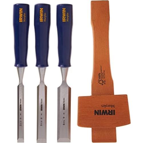 Juego de Cinceles de Carpintería IRWIN 4 Piezas Acero Carbono