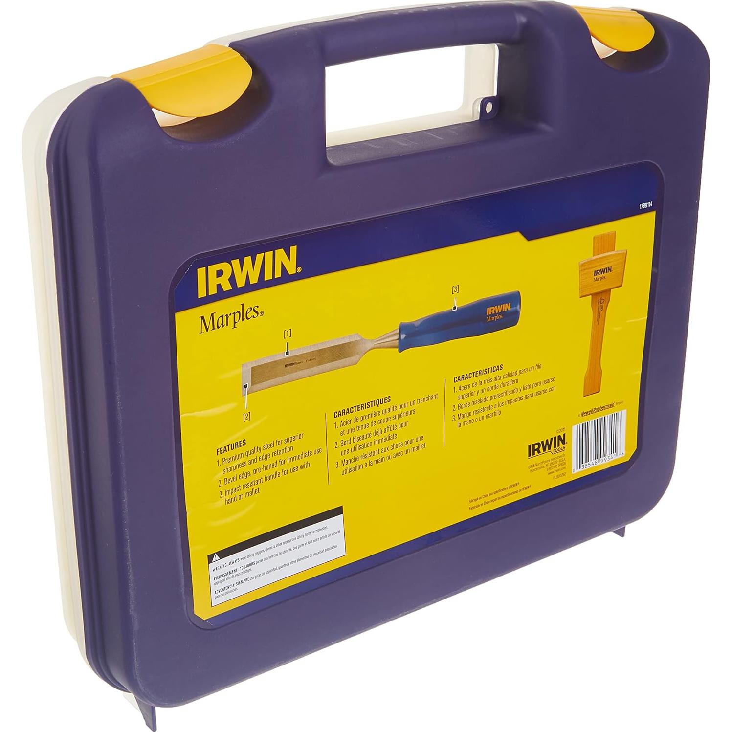 Juego de Cinceles de Carpintería IRWIN 4 Piezas Acero Carbono