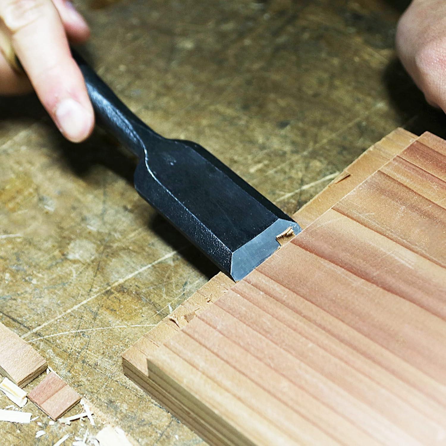 Cincel Japonés KAKURI Oire Nomi 12mm Hoja Acero Al Carbono