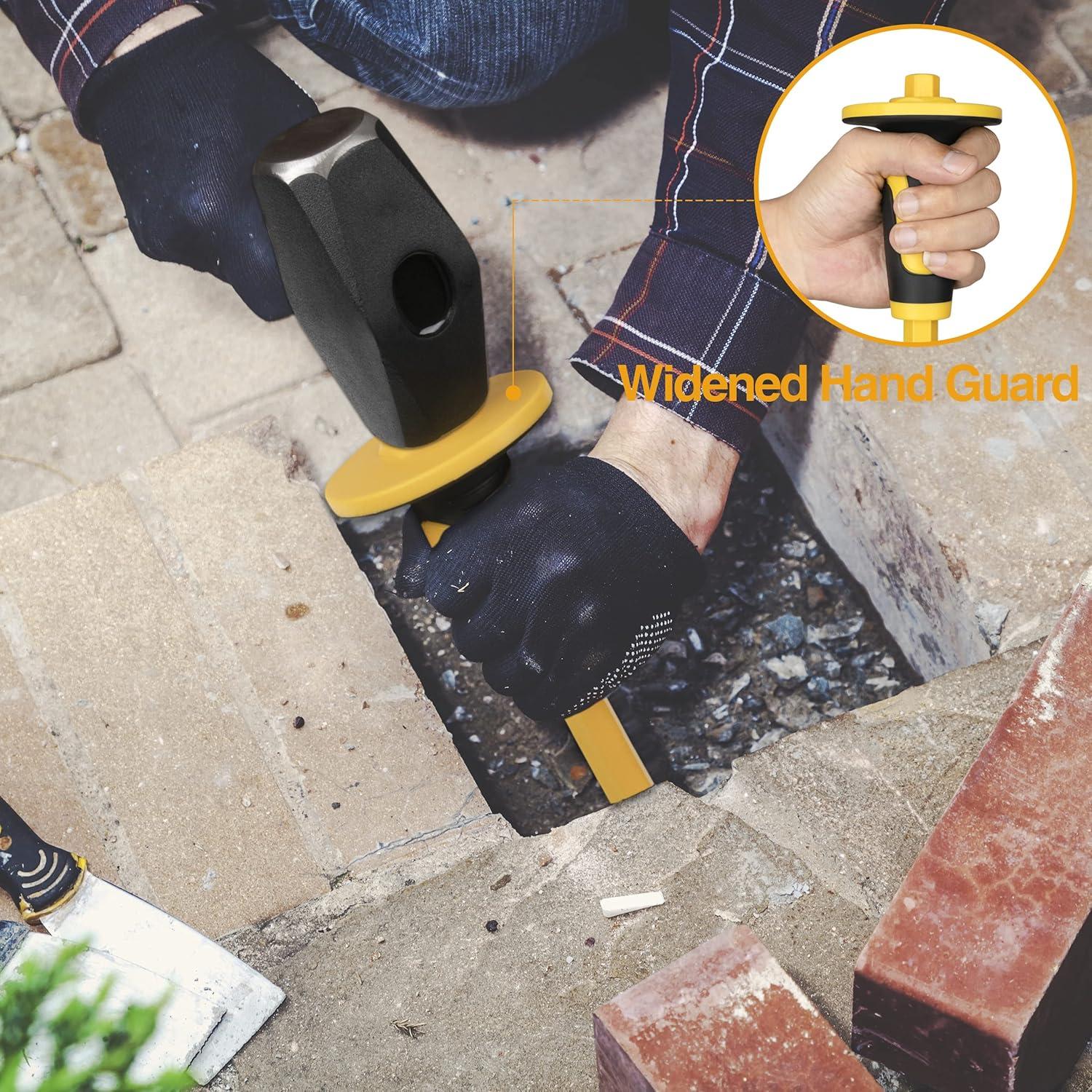 Juego de Martillo y Cincel KURUI 3lb con Protección para Manos