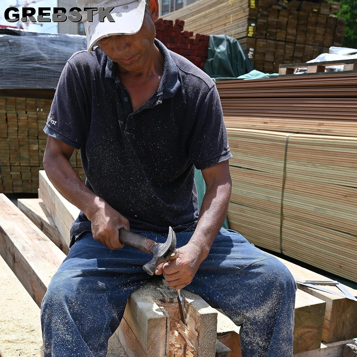 Juego de Cinceles de Madera GREBSTK 5 Piezas Acero Cr-V