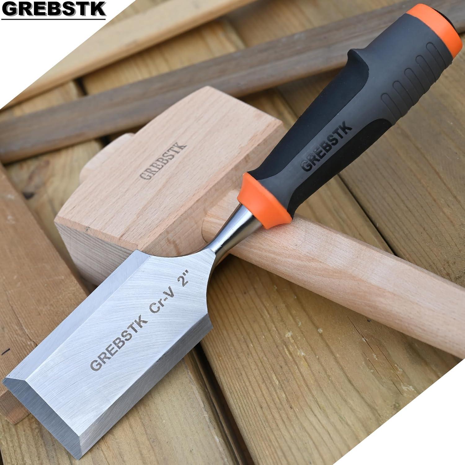 Juego de Cinceles de Madera GREBSTK 5 Piezas Acero Cr-V