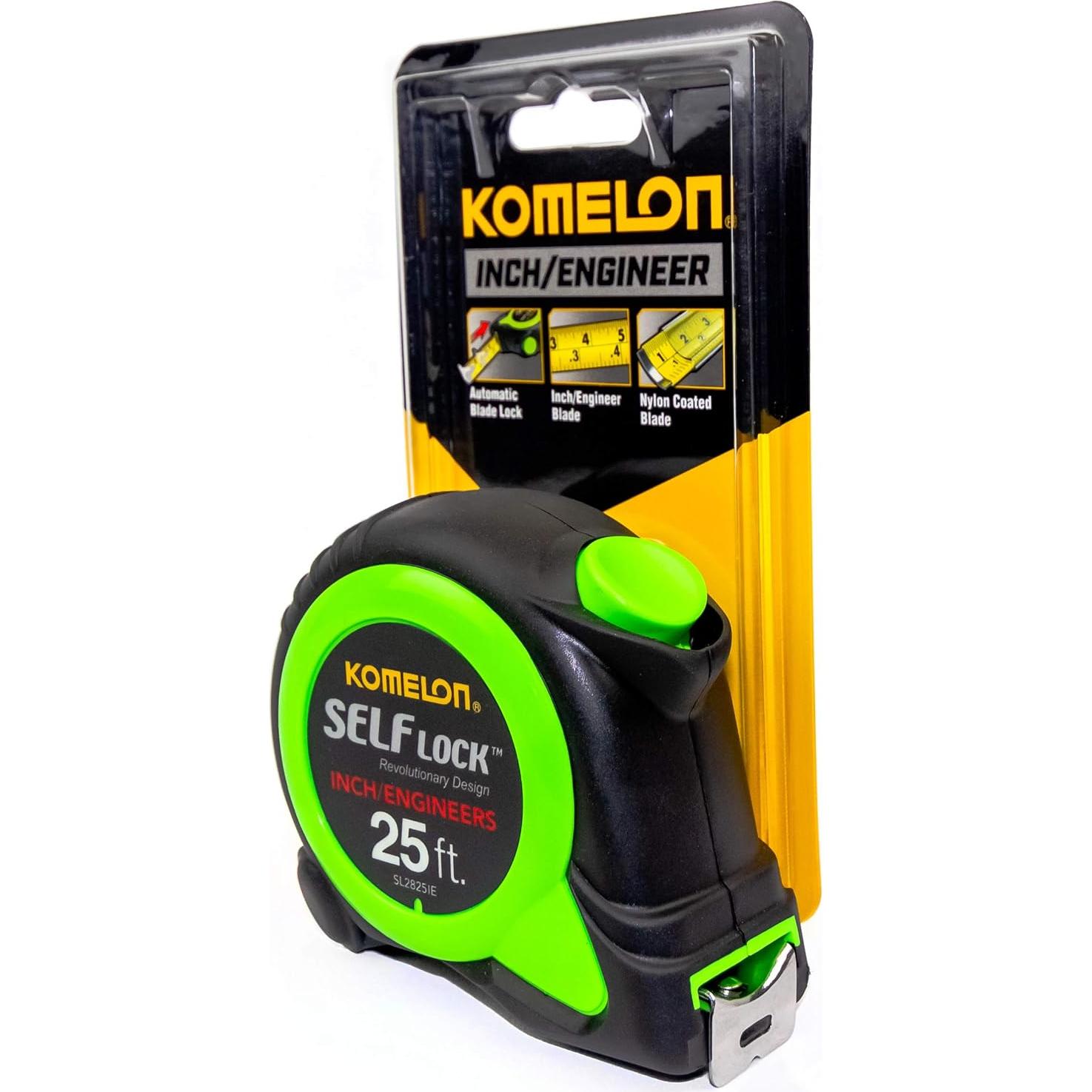 Cinta Métrica Auto Bloqueo Komelon SL2825IE 7.62m x 2.54cm