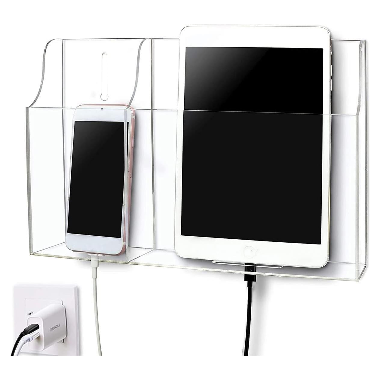 Soporte de Pared Transparente Pansyling 2-Bolsillo para Tabletas