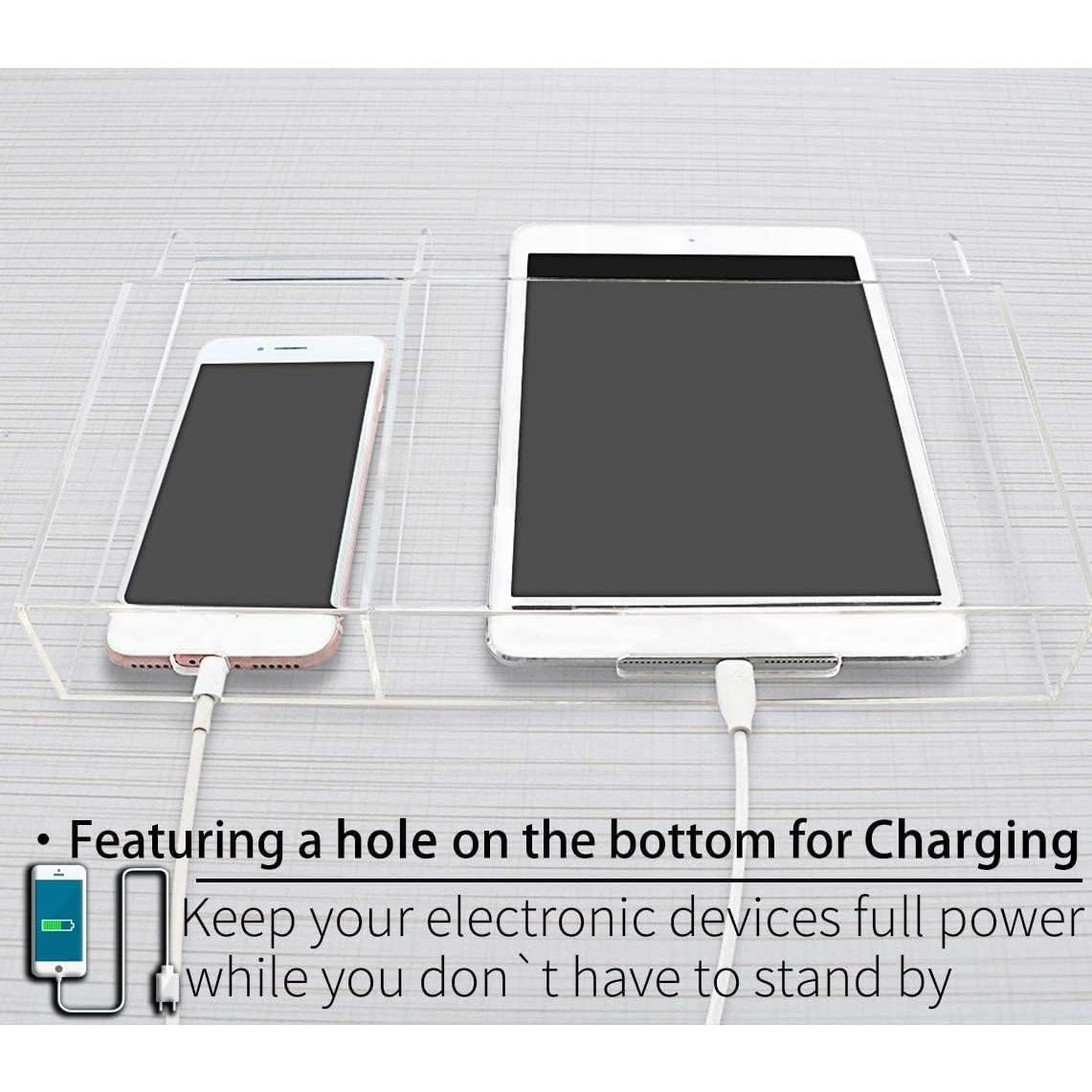 Soporte de Pared Transparente Pansyling 2-Bolsillo para Tabletas