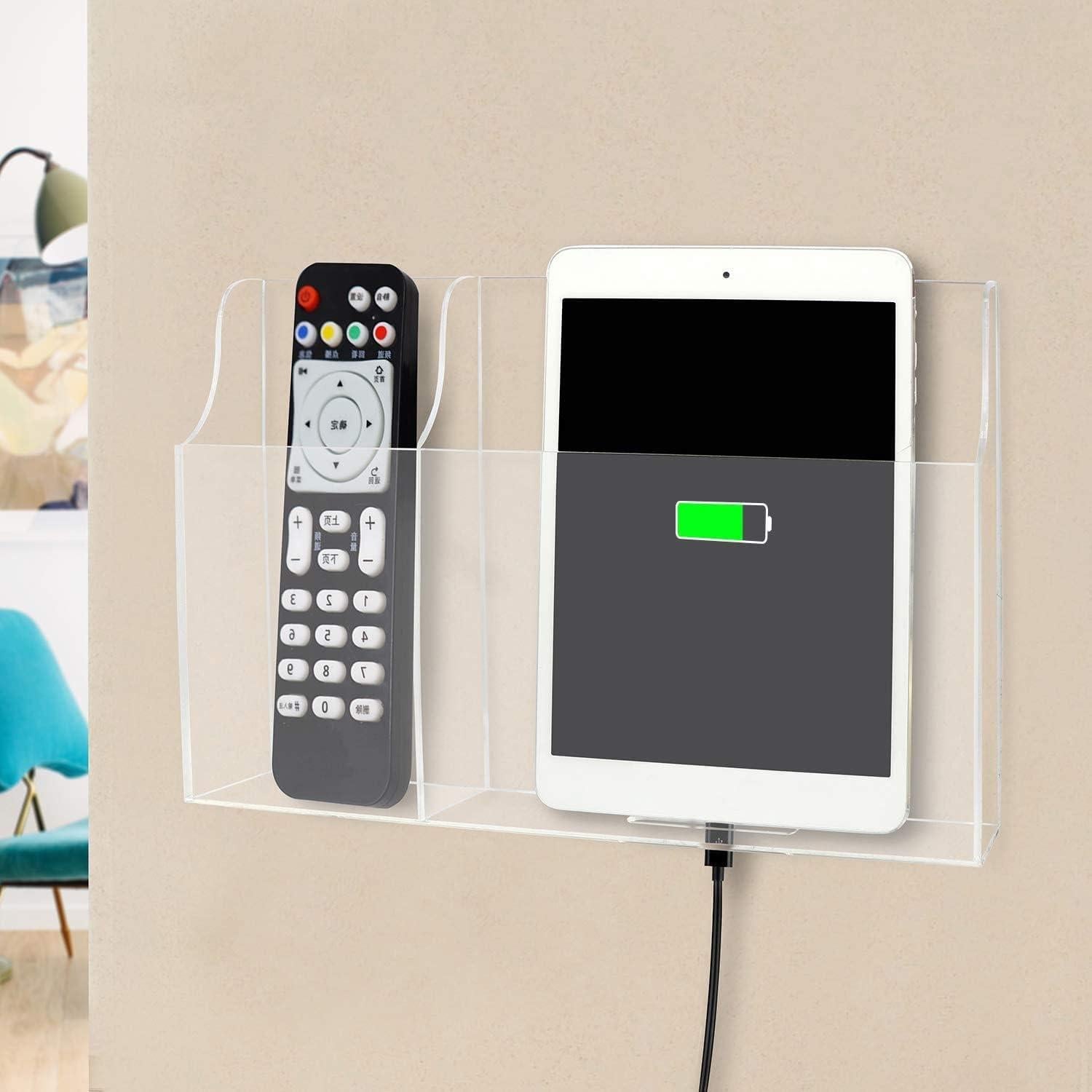 Soporte de Pared Transparente Pansyling 2-Bolsillo para Tabletas