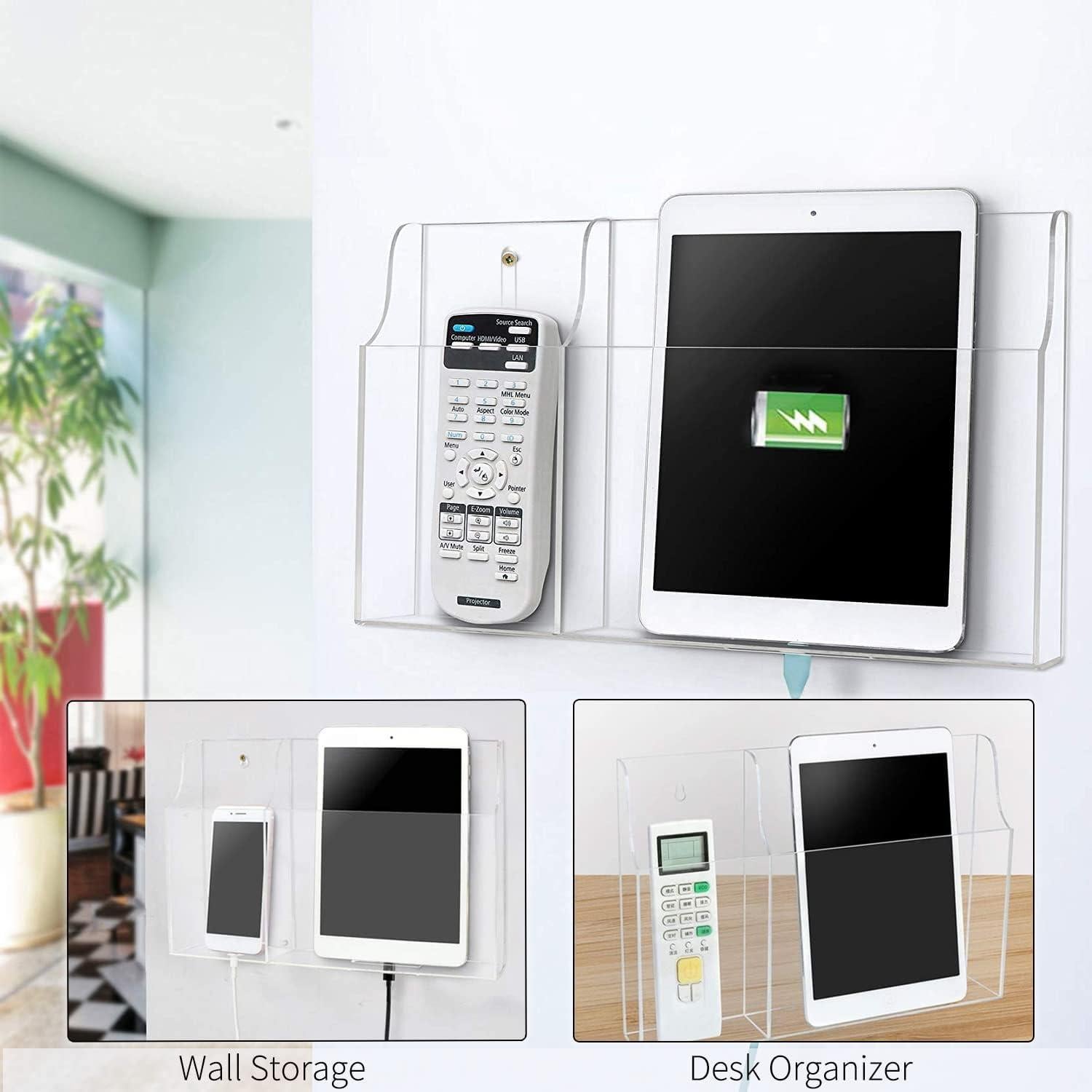 Soporte de Pared Transparente Pansyling 2-Bolsillo para Tabletas