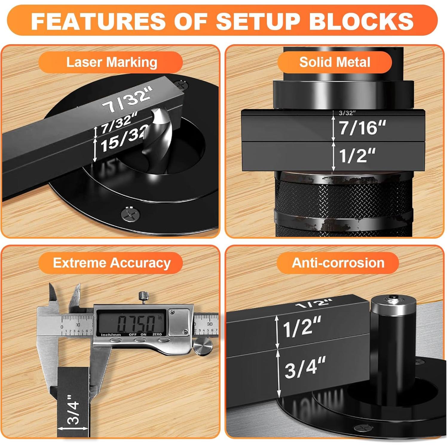 Conjunto de Bloques de Configuración KO-ONE 15 Piezas Aluminio