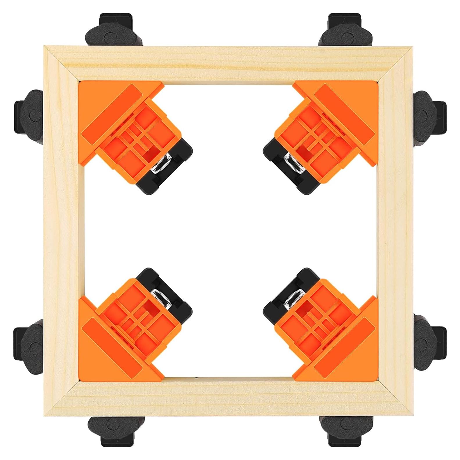 Juego de 4 Abrazaderas de Esquina 90° YANZI Naranja