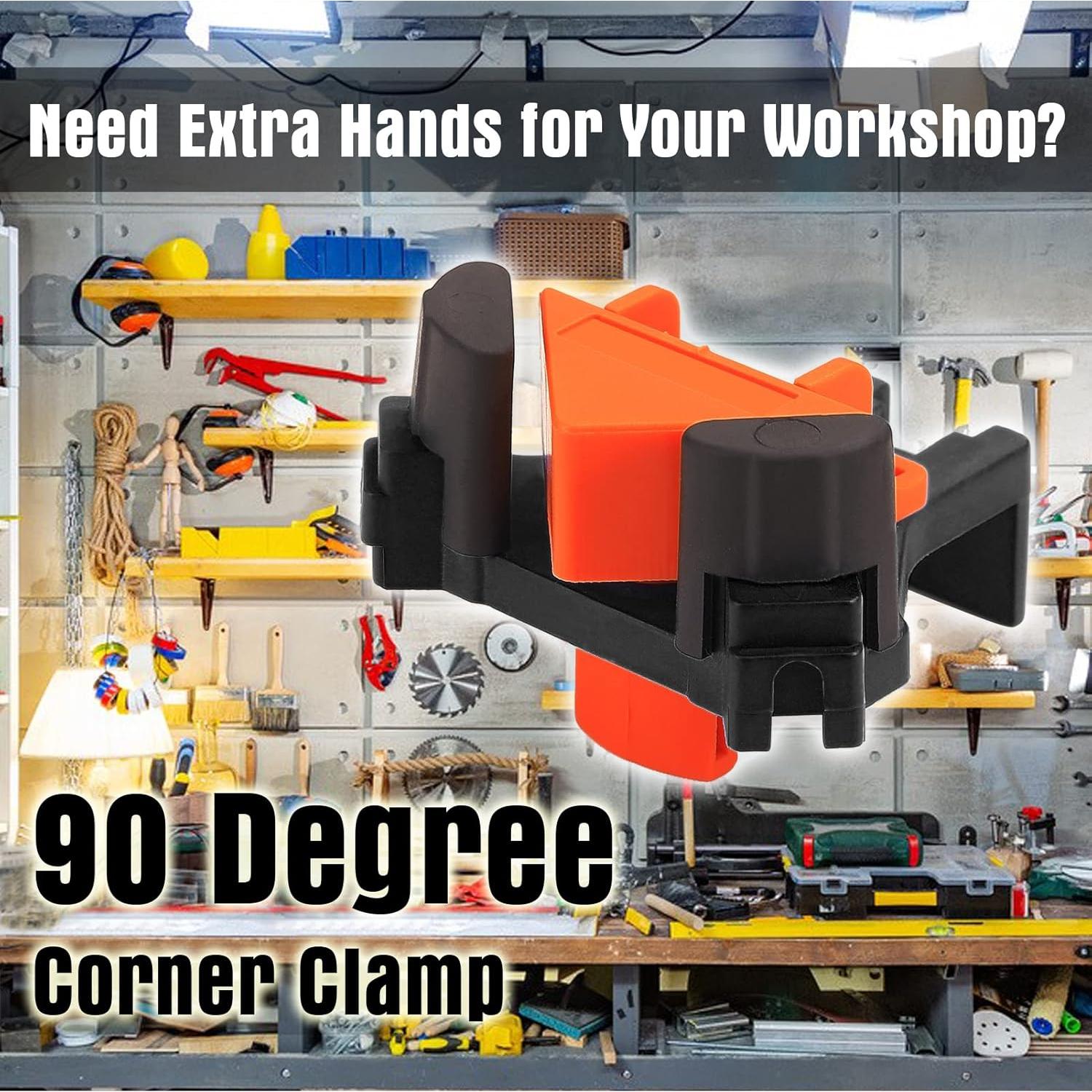 Juego de 4 Abrazaderas de Esquina 90° YANZI Naranja