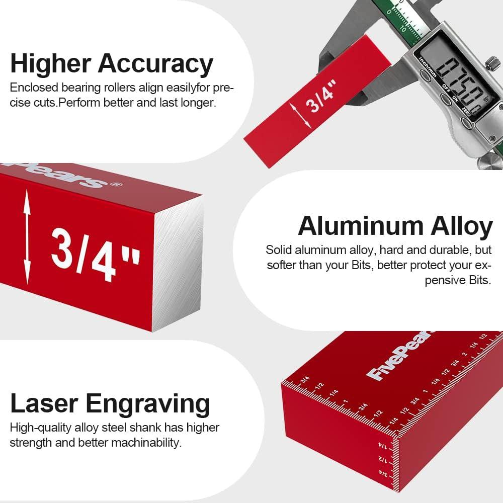 Bloques de Configuración de Aluminio 15 PCS FivePears
