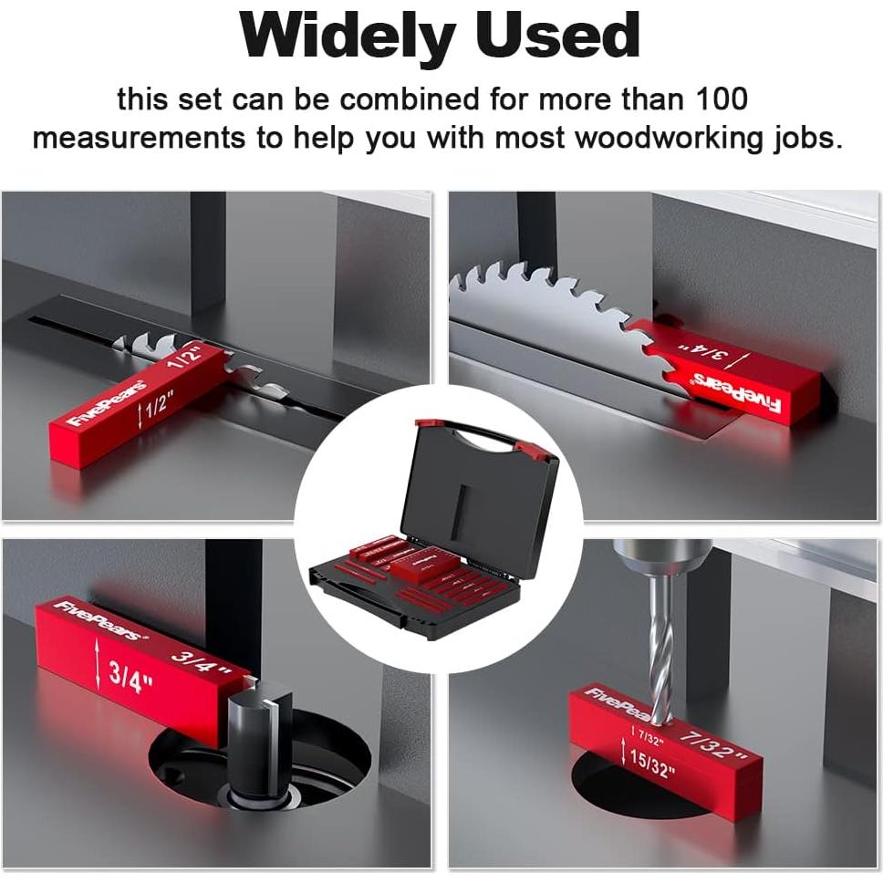 Bloques de Configuración de Aluminio 15 PCS FivePears