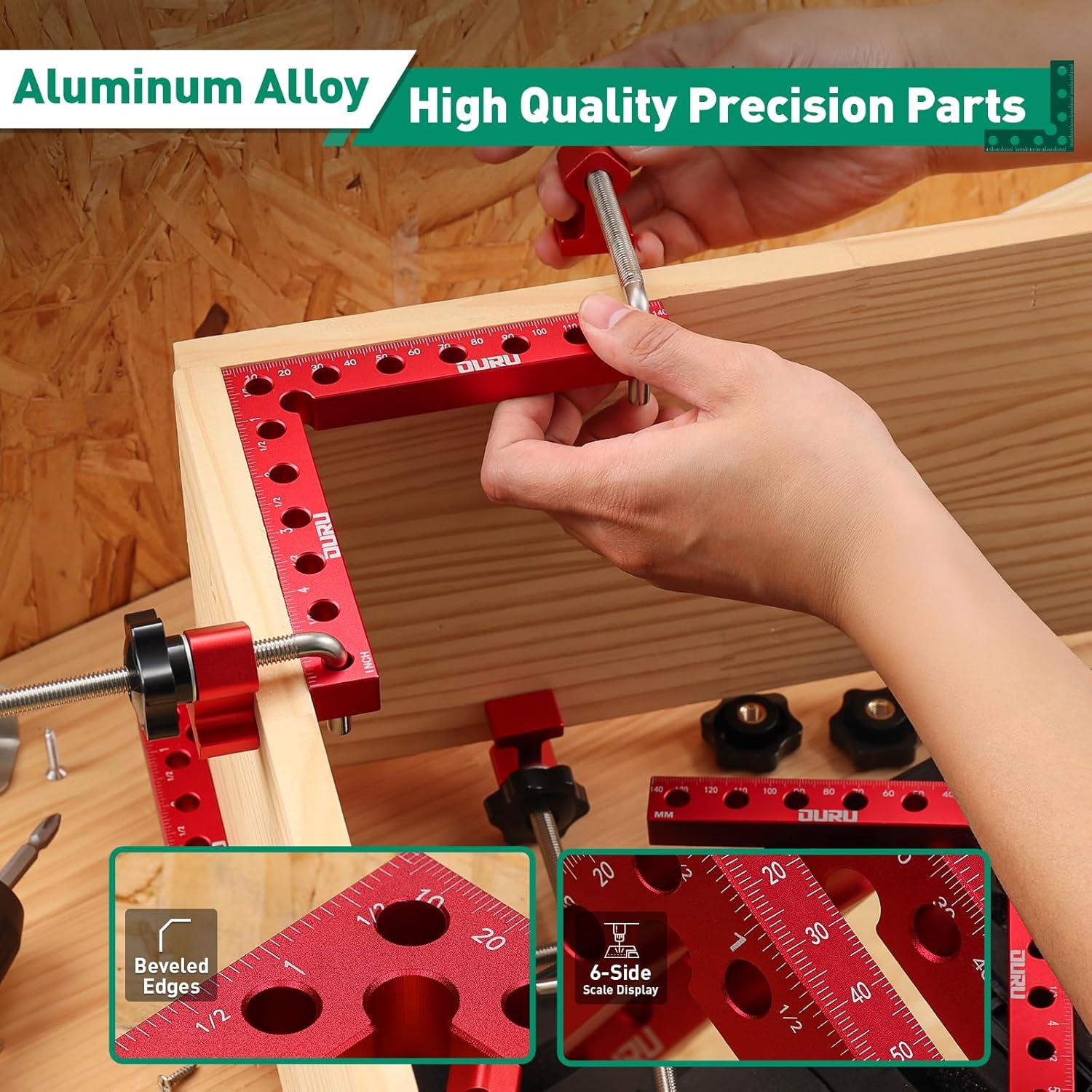 Sujeciones de Esquina 90° OURU - Aluminio 14x14 cm - Set 4 Pzas