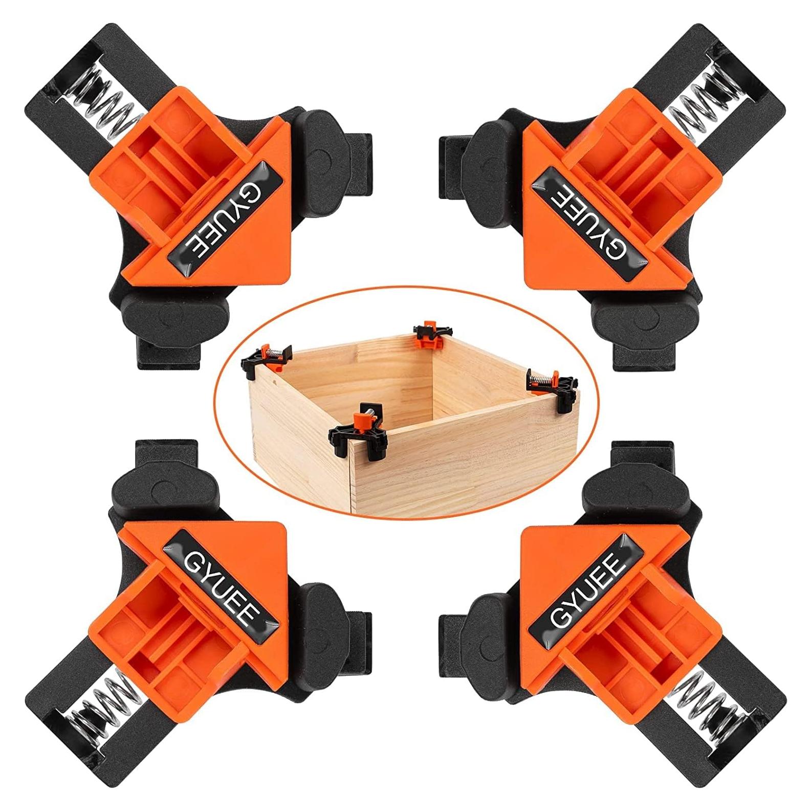 Abrazaderas de Ángulo Recto GYUEE, Juego de 4 Clips Ajustables