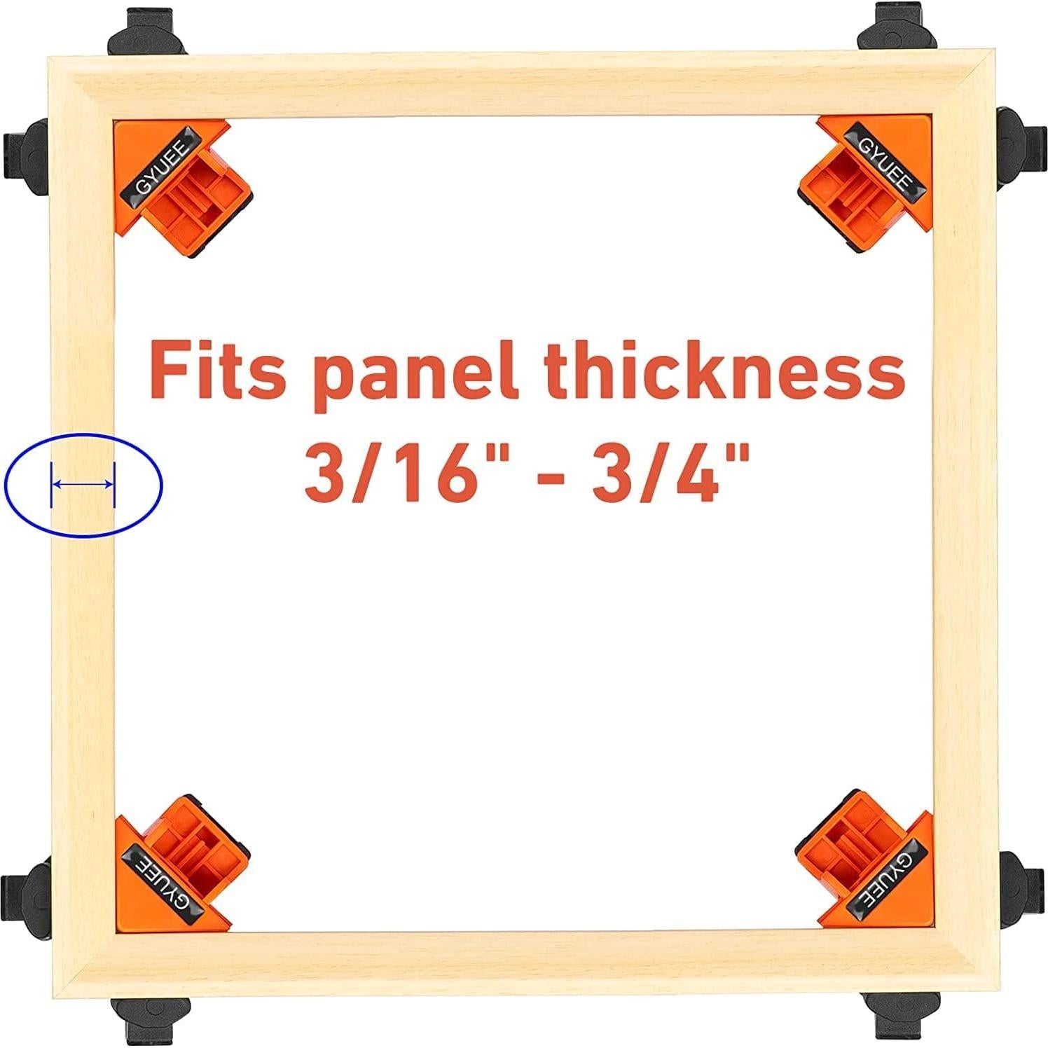 Abrazaderas de Ángulo Recto GYUEE, Juego de 4 Clips Ajustables